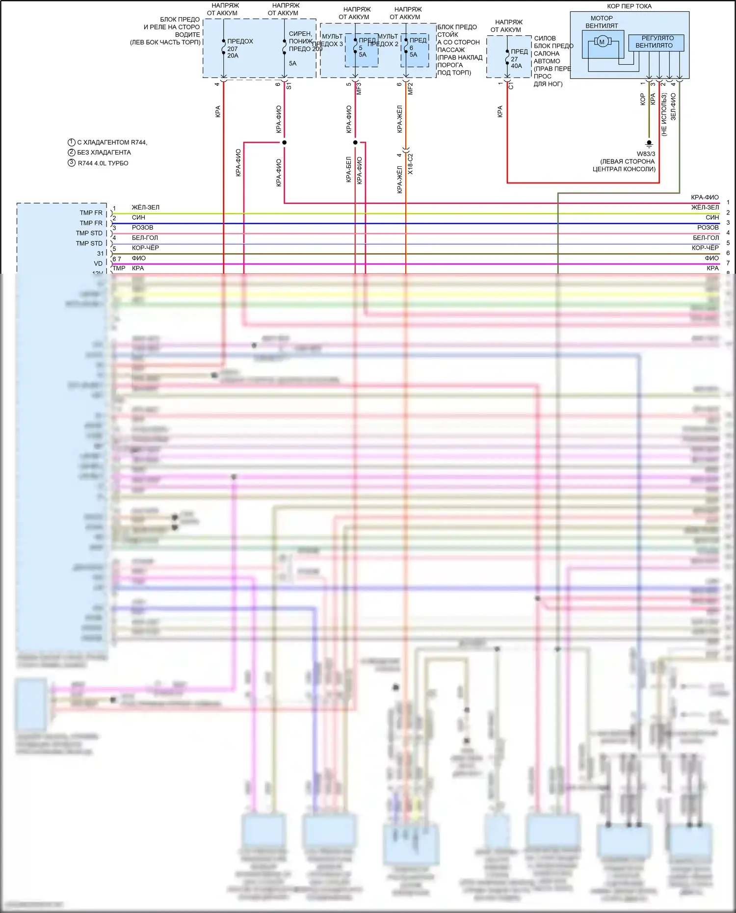 S-класс Mercedes-Benz W222/C217/A217 рестайлинг (2017-2020): Электросхема климат контроля (1 из 7) 