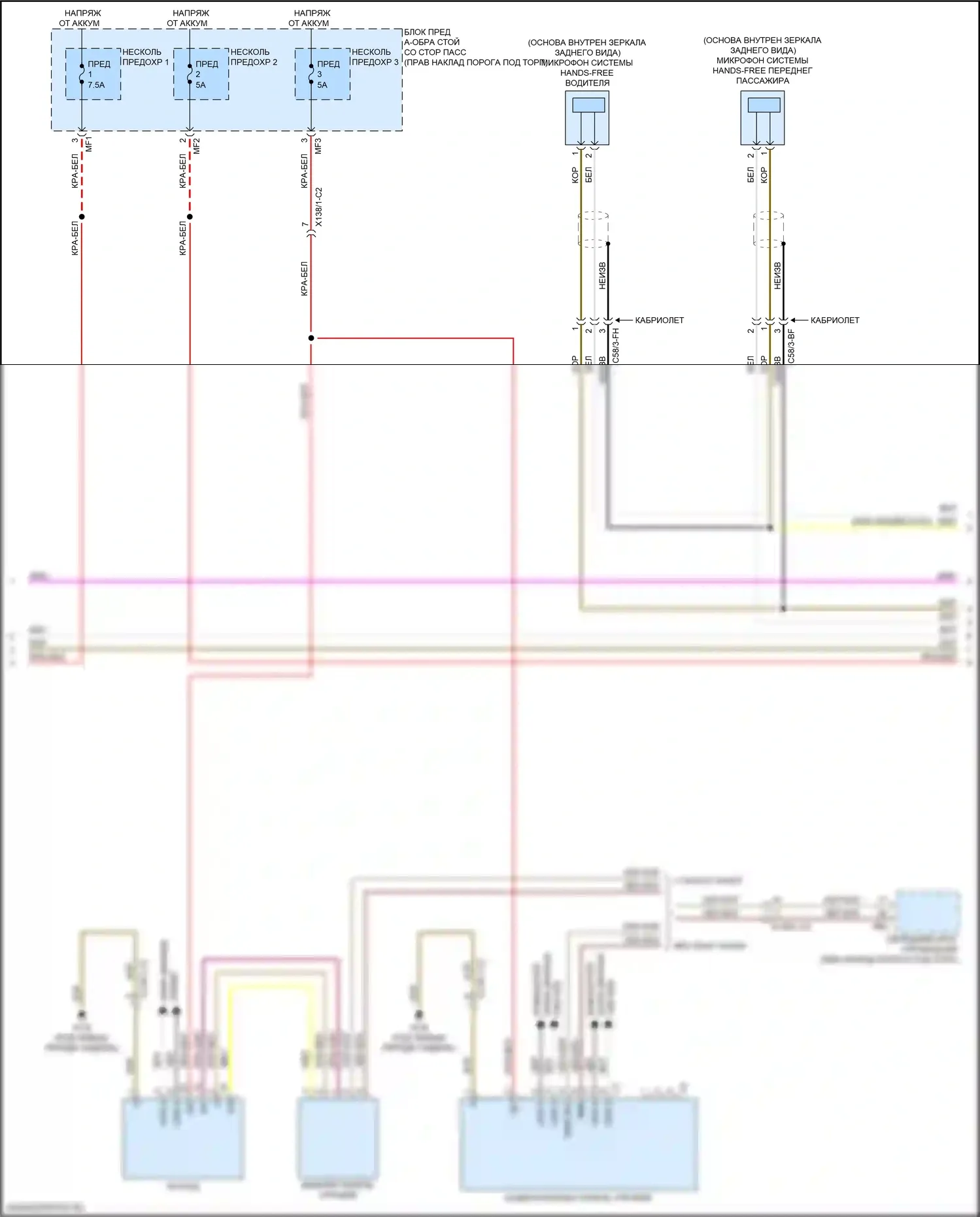 S-класс Mercedes-Benz W222/C217/A217 рестайлинг (2017-2020): Электросхема магнитолы comand (4 из 5) 