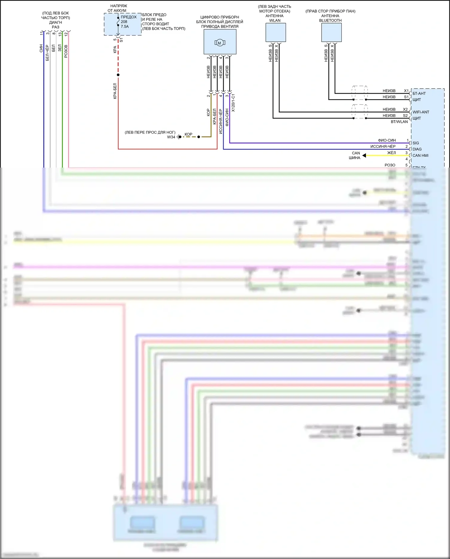 S-класс Mercedes-Benz W222/C217/A217 рестайлинг (2017-2020): Электросхема магнитолы comand (5 из 5) 