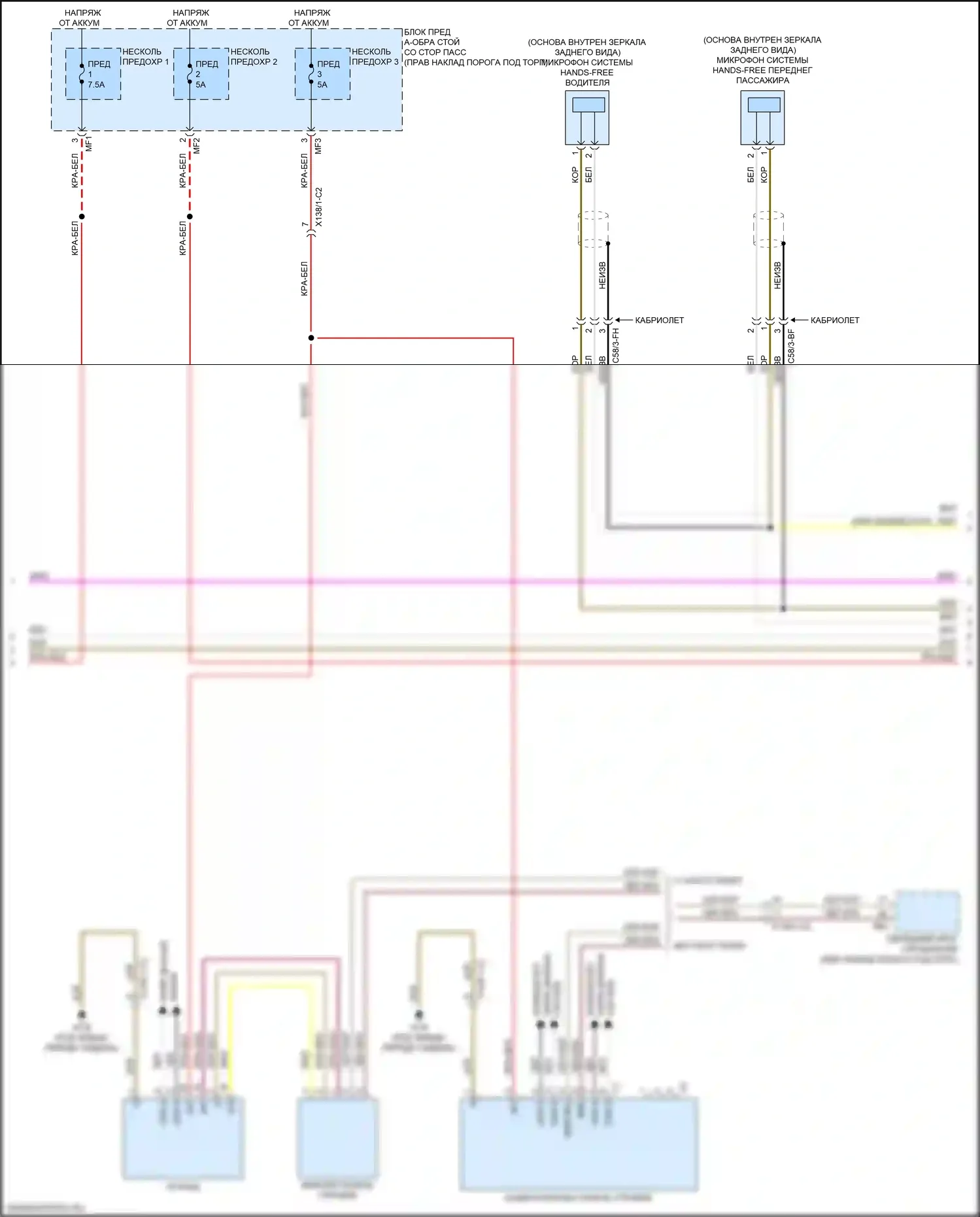 S-класс Mercedes-Benz W222/C217/A217 рестайлинг (2017-2020): Электросхема магнитолы comand (1 из 5) 