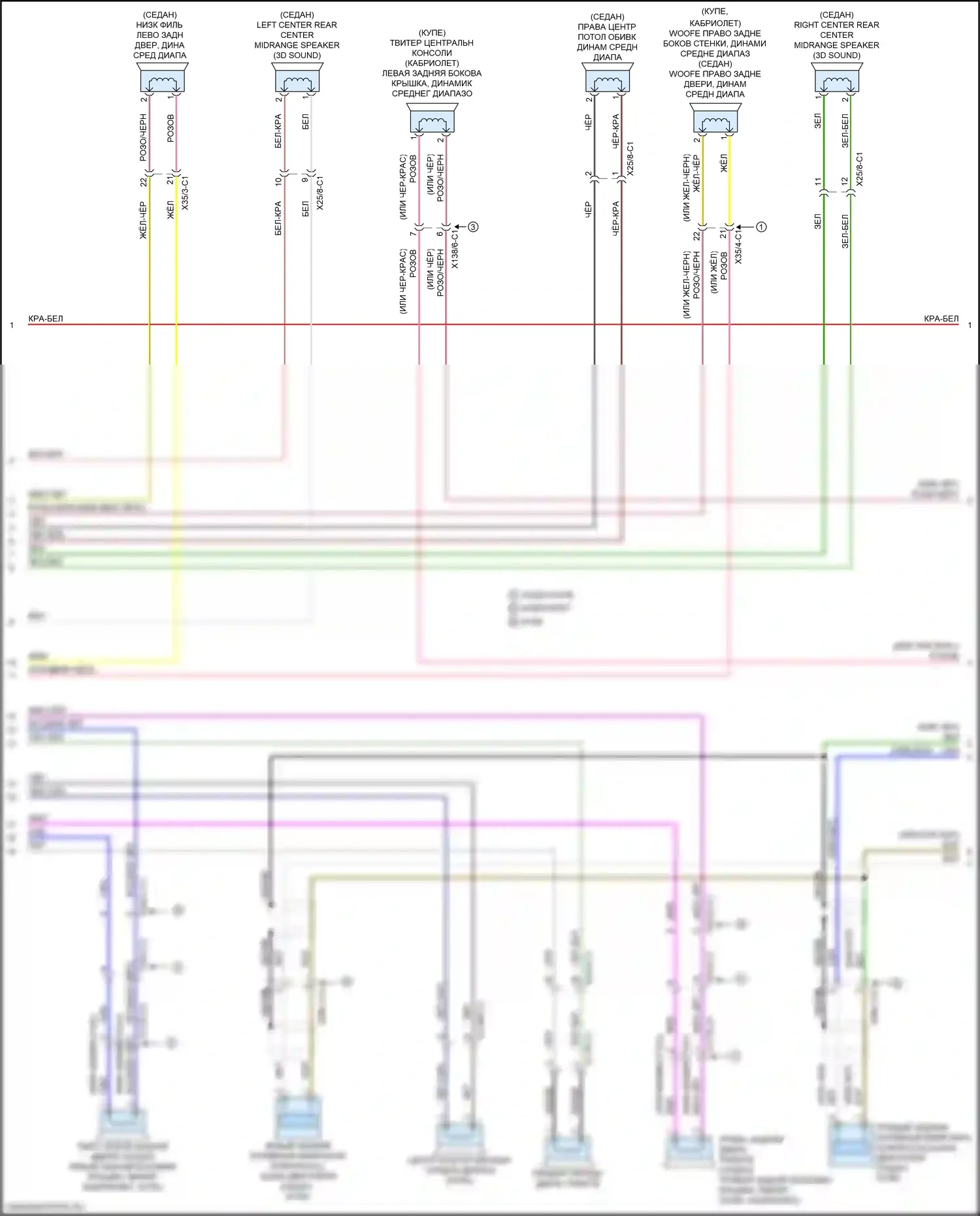 S-класс Mercedes-Benz W222/C217/A217 рестайлинг (2017-2020): Электросхема магнитолы comand (4 из 5) 