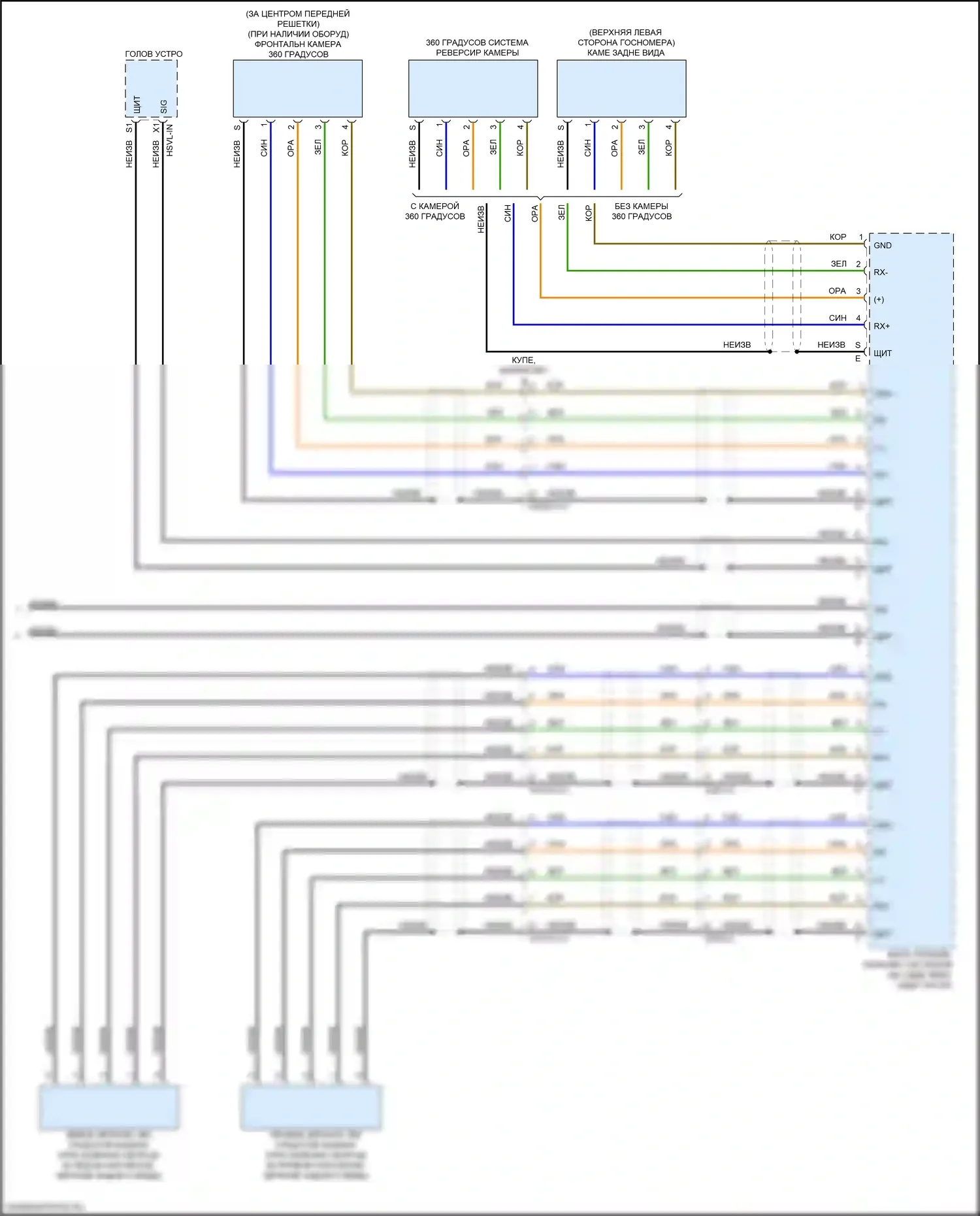 S-класс Mercedes-Benz W222/C217/A217 рестайлинг (2017-2020): Электросхема парктроника (3 из 3) 
