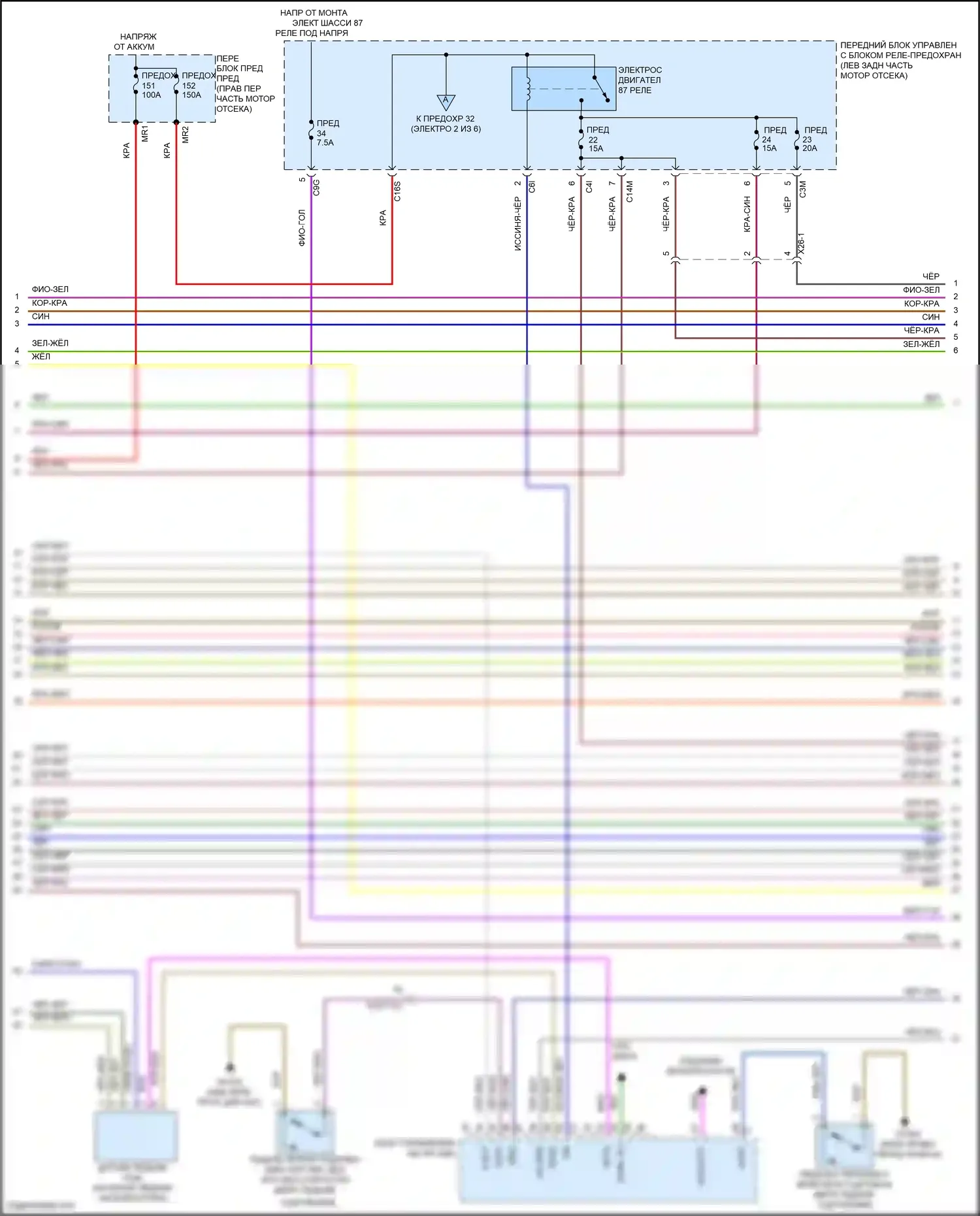 SLK-класс AMG Mercedes-Benz R172 (2011-2016): Электросхема двигателя 1.8л турбо (3 из 6) 