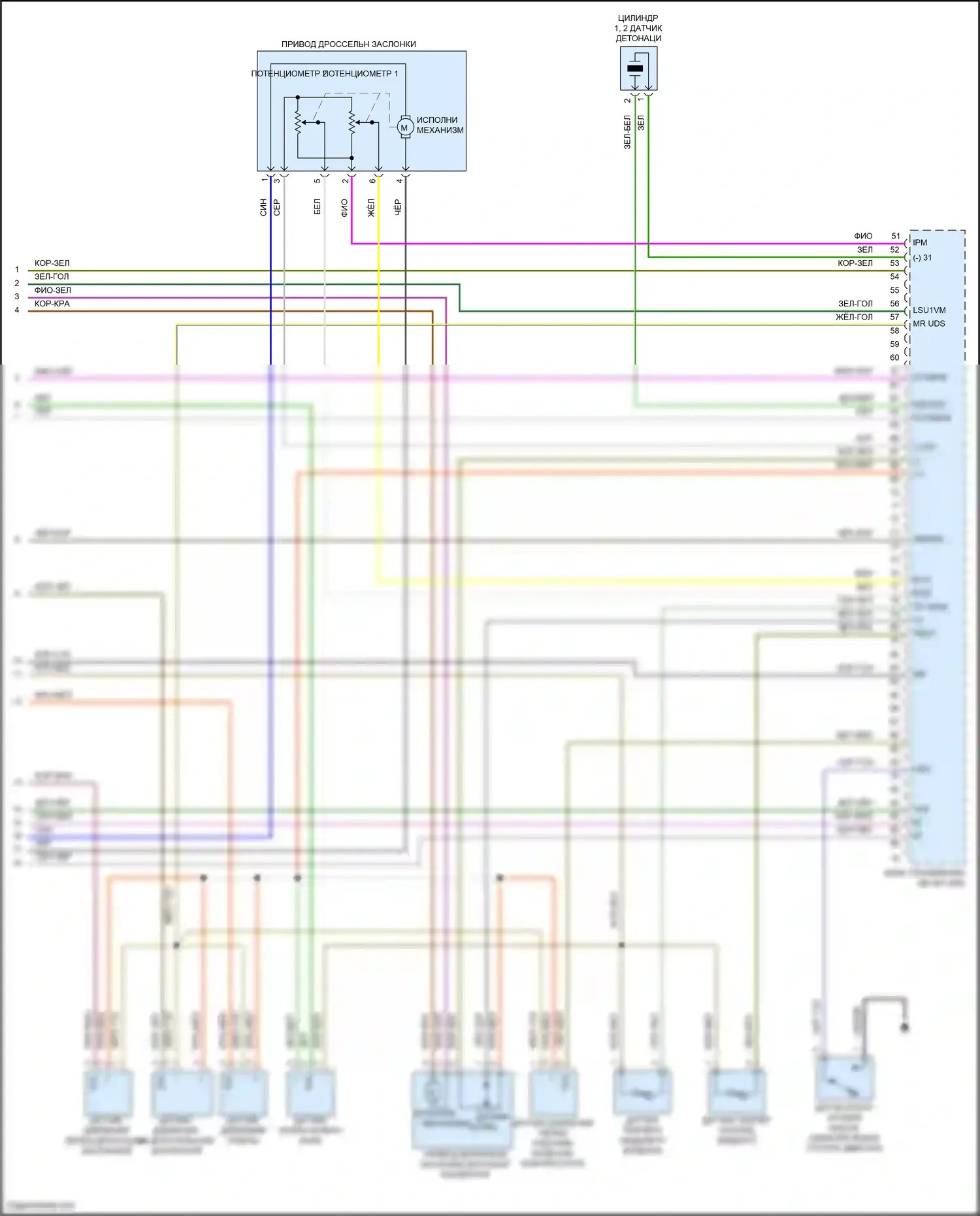 SLK-класс AMG Mercedes-Benz R172 (2011-2016): Электросхема двигателя 1.8л турбо (6 из 6) 