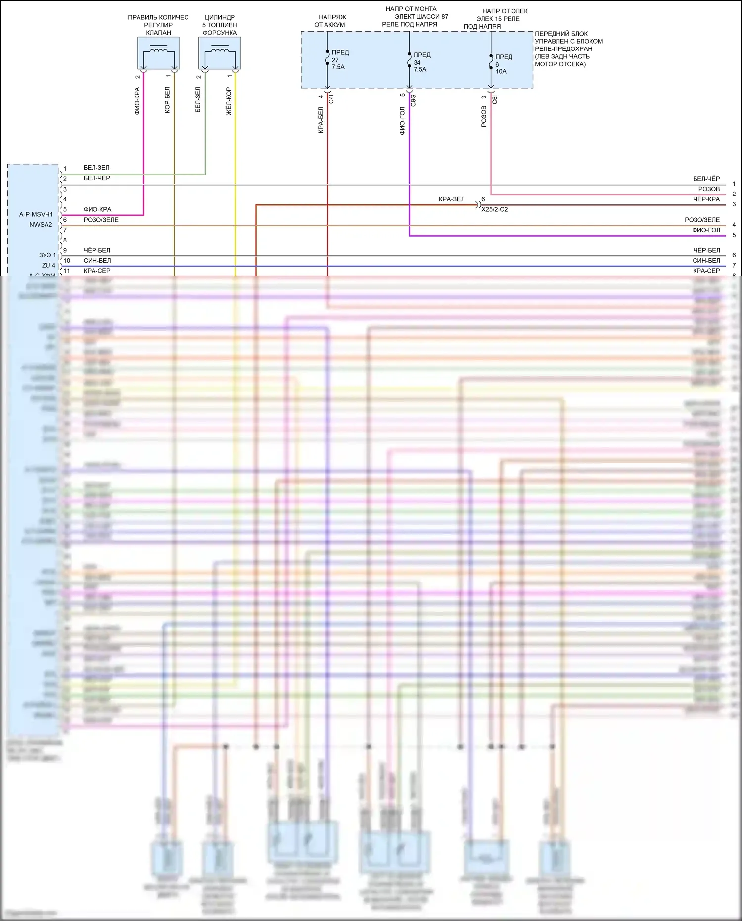SLK-класс AMG Mercedes-Benz R172 (2011-2016): Электросхема двигателя 3.5l (1 из 6) 