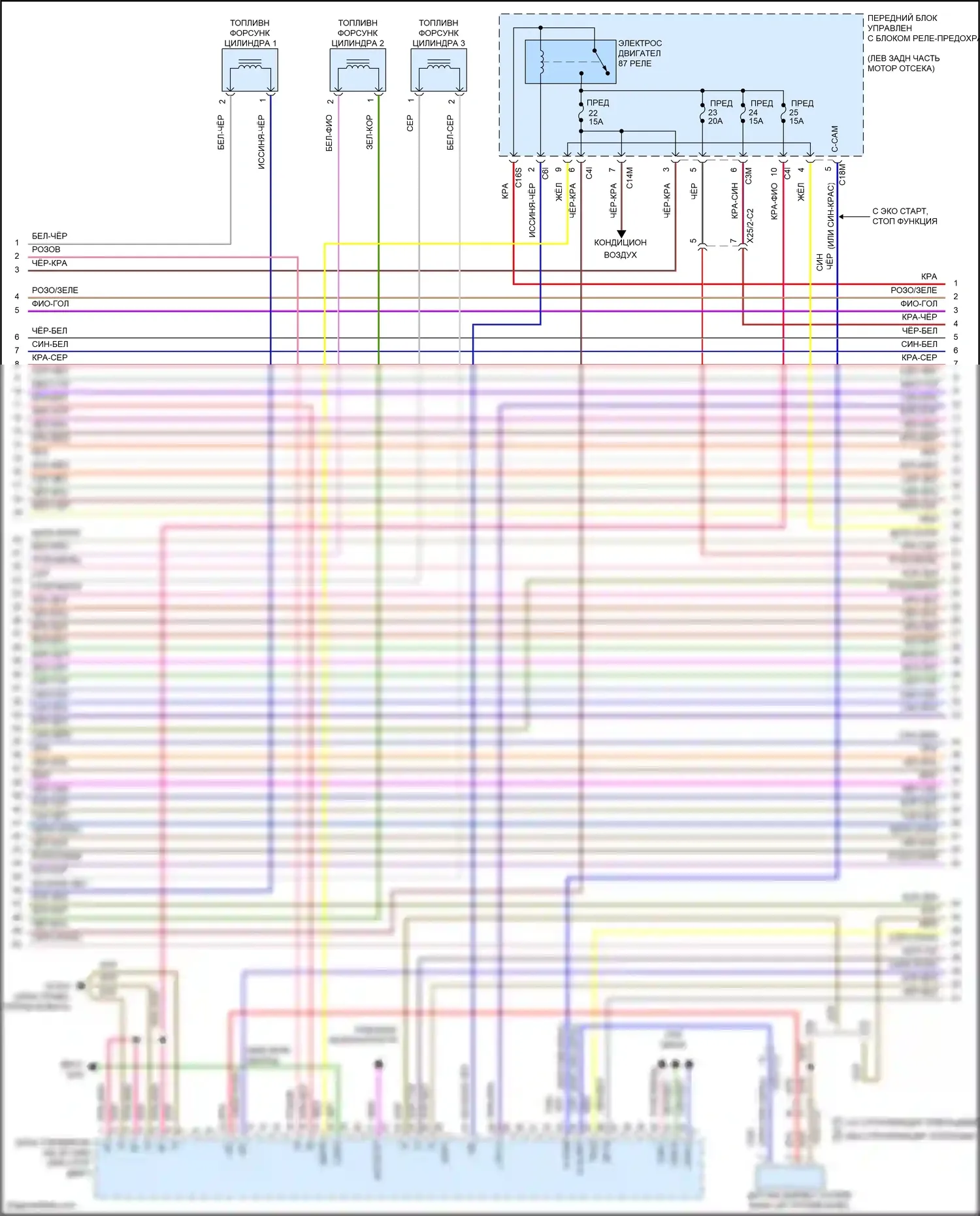 SLK-класс AMG Mercedes-Benz R172 (2011-2016): Электросхема двигателя 3.5l (2 из 6) 
