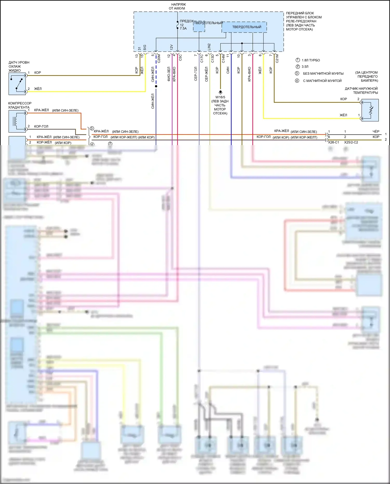 SLK-класс AMG Mercedes-Benz R172 (2011-2016): Электросхема климат контроля (1 из 2) 