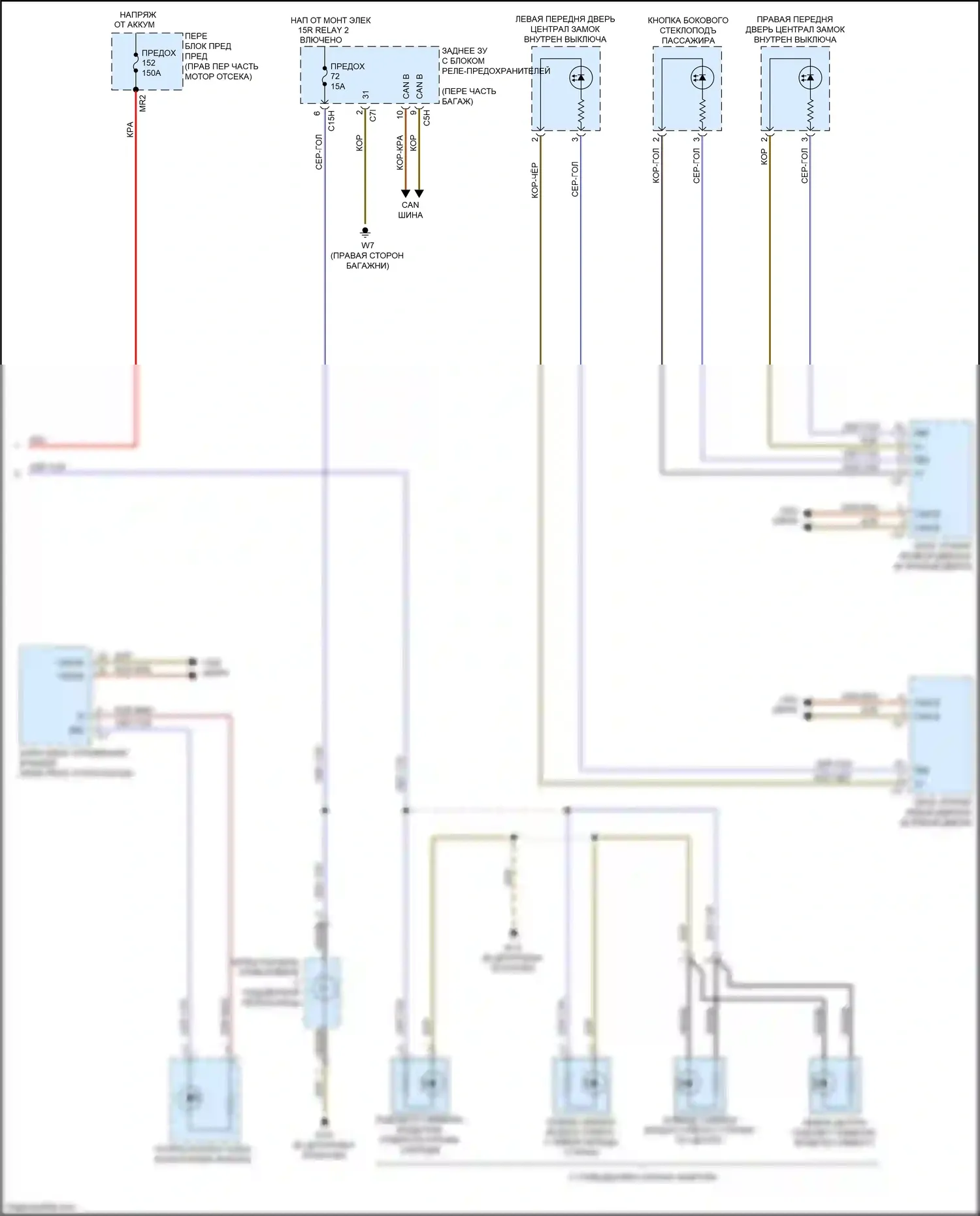 SLK-класс AMG Mercedes-Benz R172 (2011-2016): Электросхема подсветки приборной панели (2 из 2) 