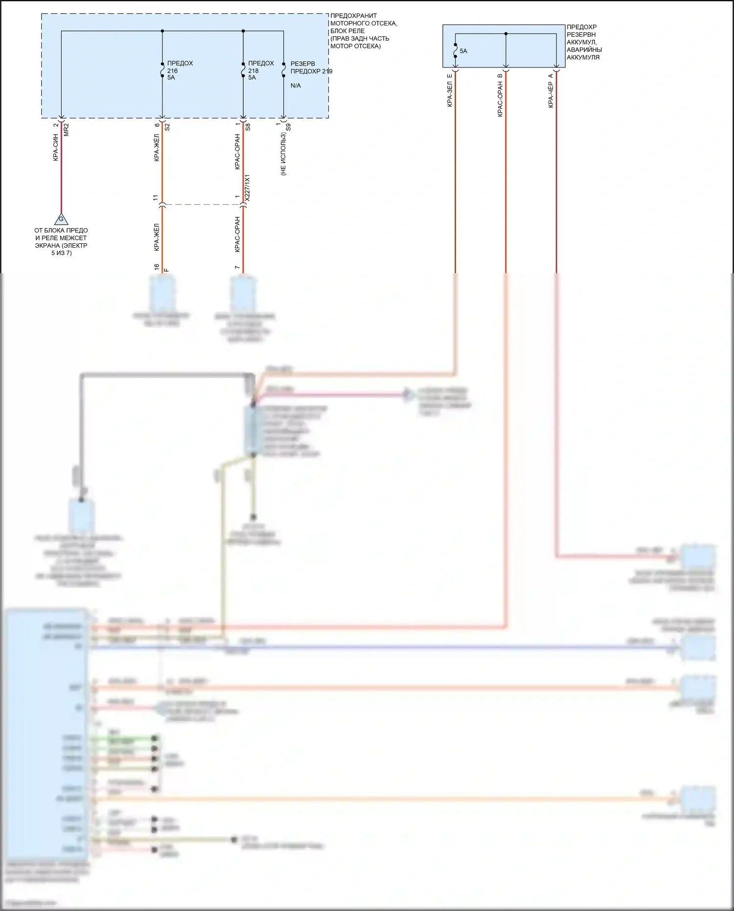 Vito Mercedes-Benz W447 рестайлинг (2018-2024): Электросхема блока предохранителей реле (3 из 7) 