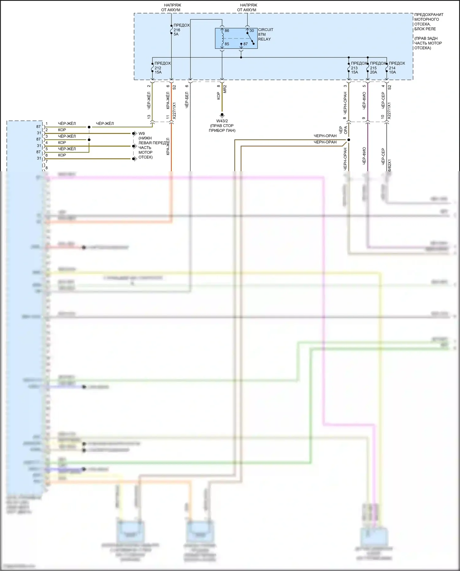 Vito Mercedes-Benz W447 рестайлинг (2018-2024): Электросхема двигателя 2.0л турбо (1 из 8) 