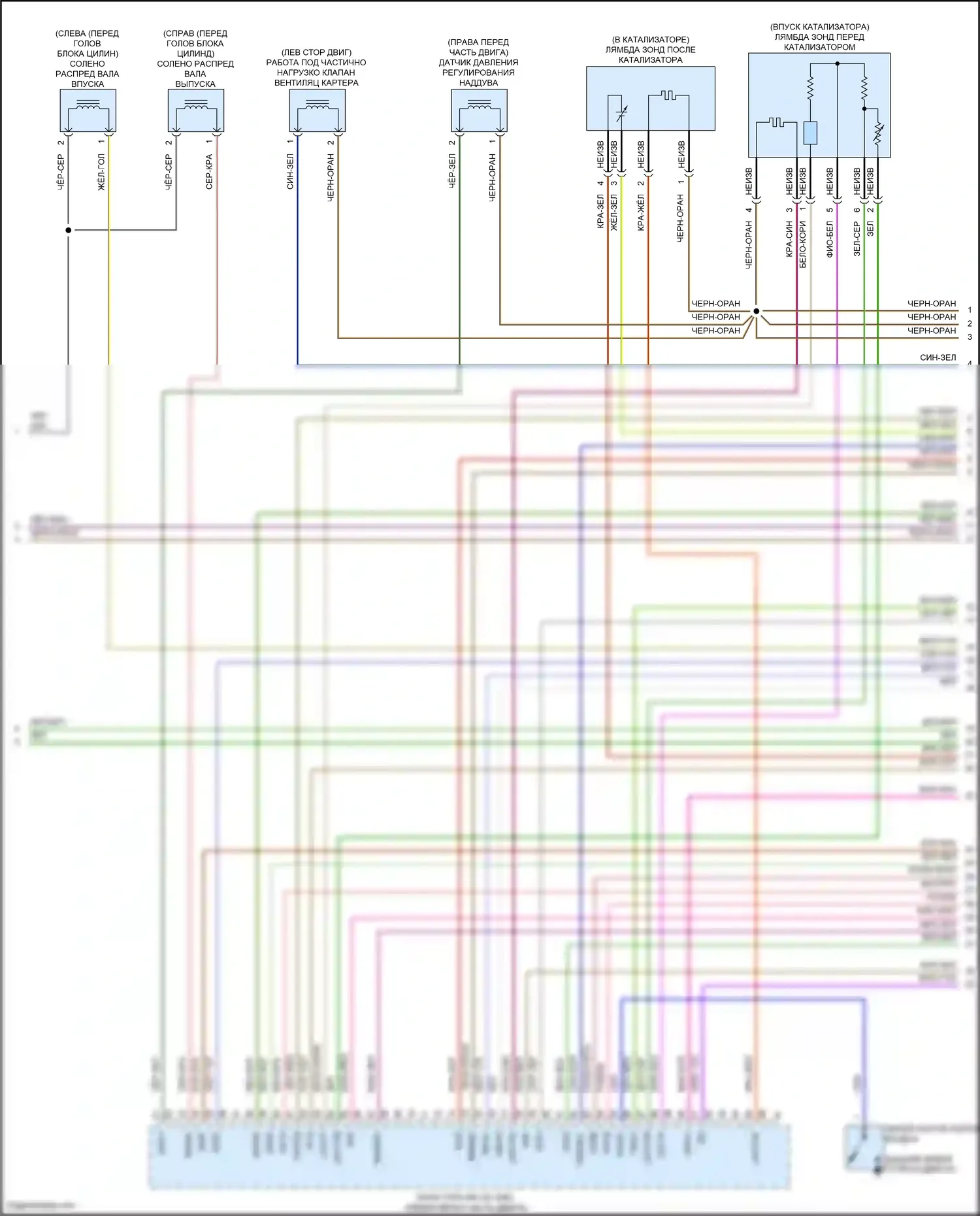 Vito Mercedes-Benz W447 рестайлинг (2018-2024): Электросхема двигателя 2.0л турбо (3 из 8) 