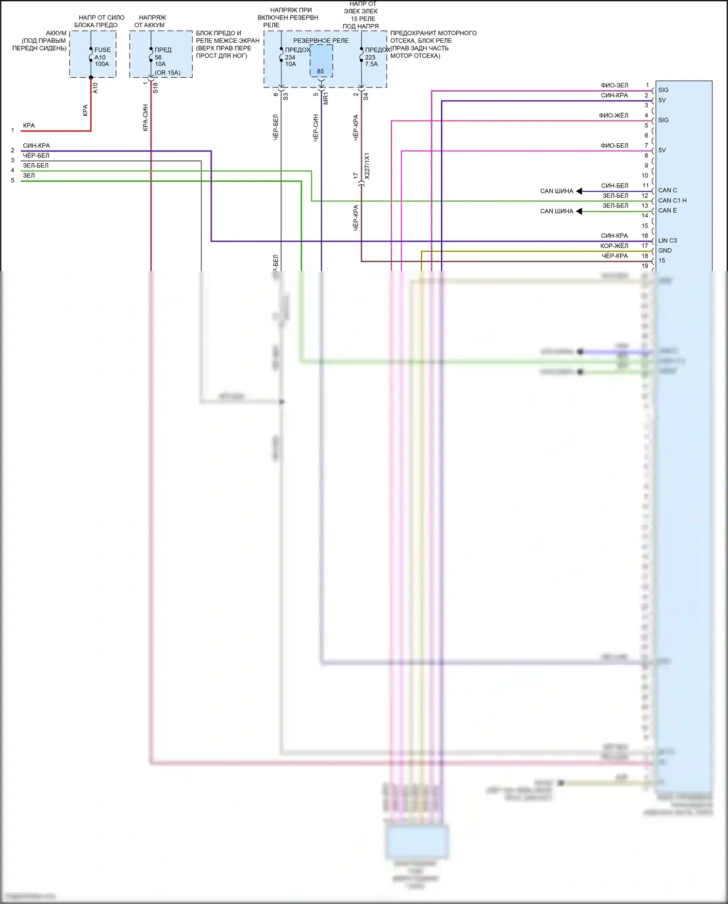 Vito Mercedes-Benz W447 рестайлинг (2018-2024): Электросхема двигателя 2.0л турбо (8 из 8) 