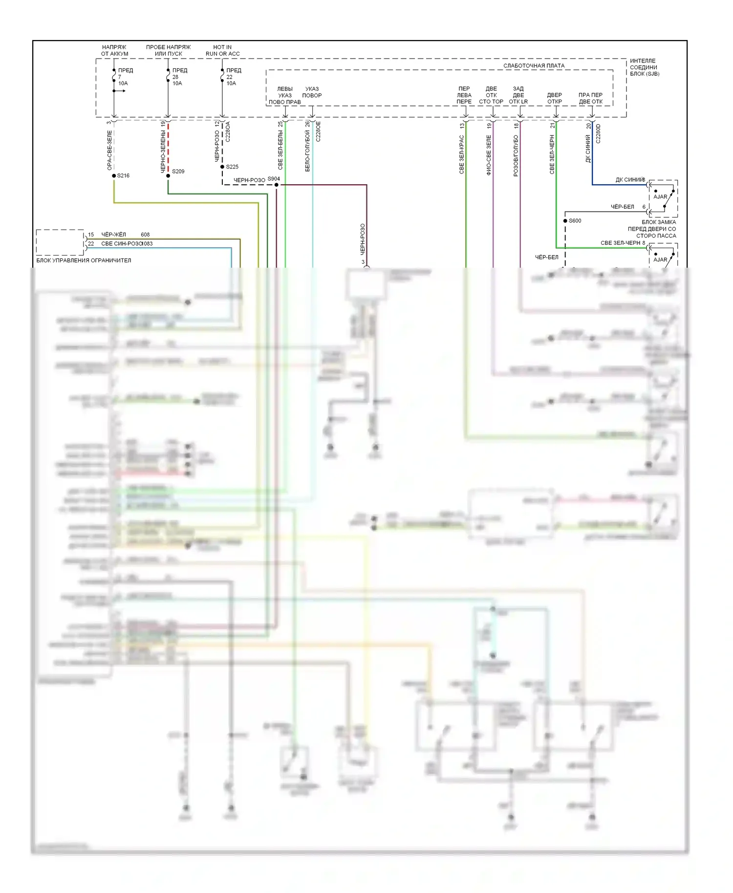 Mariner Mercury I (2004-2007): Электросхема приборной панели 