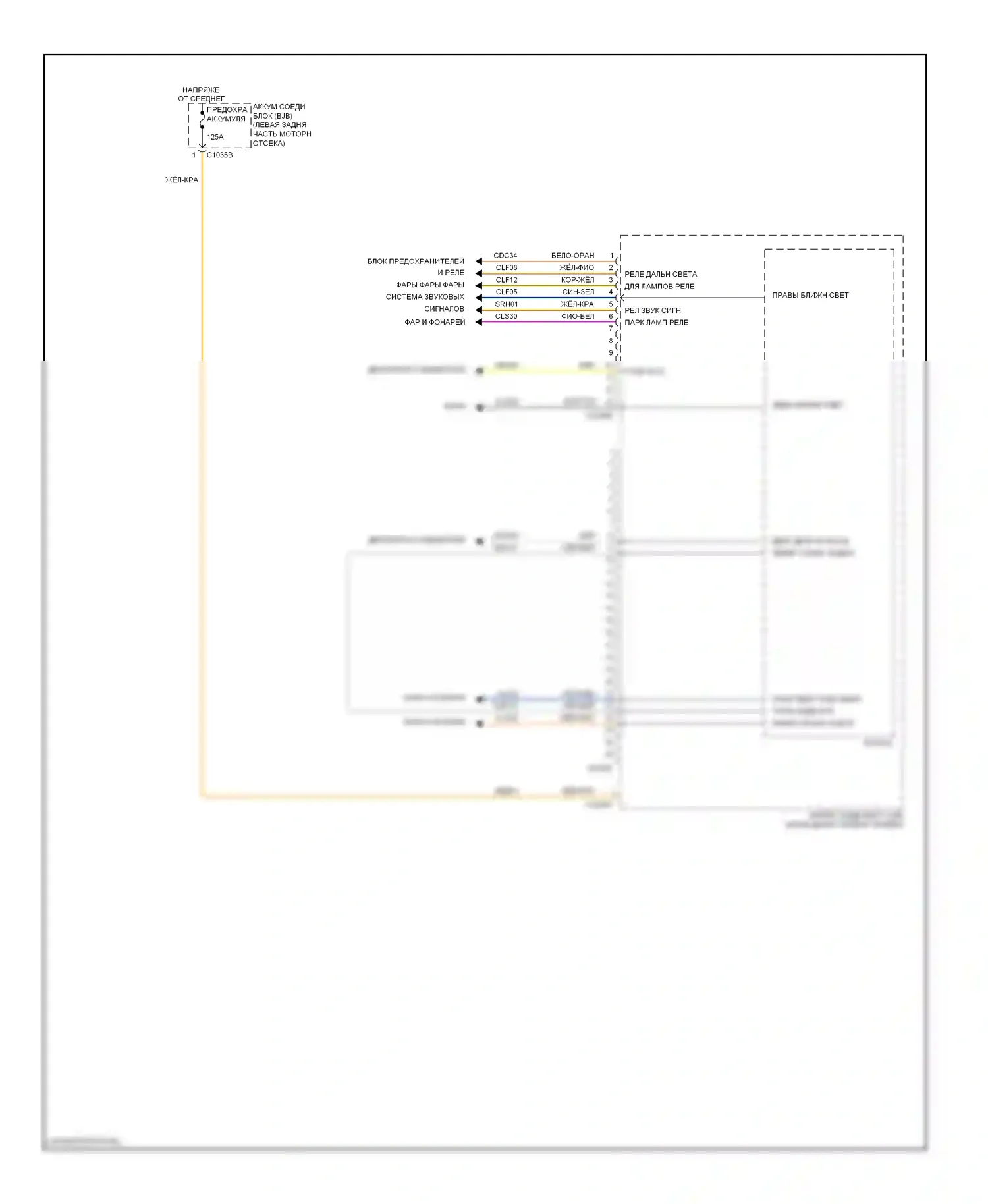 Mariner Mercury II (2007-2010): Электросхема блоков управления кузовом, гибридная (3 из 3) 