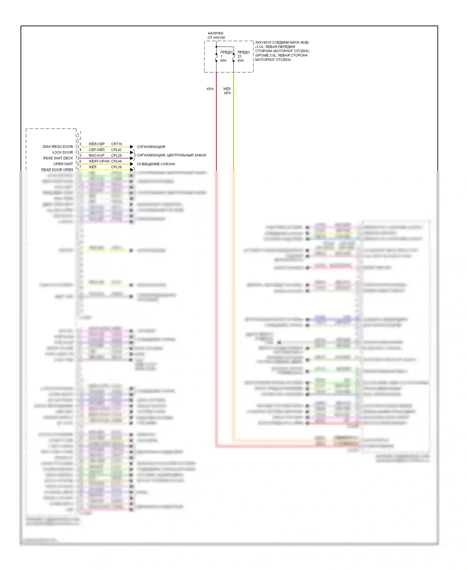 Milan Mercury I (2005-2010): Электросхема блоков управления кузовом (2 из 2) 