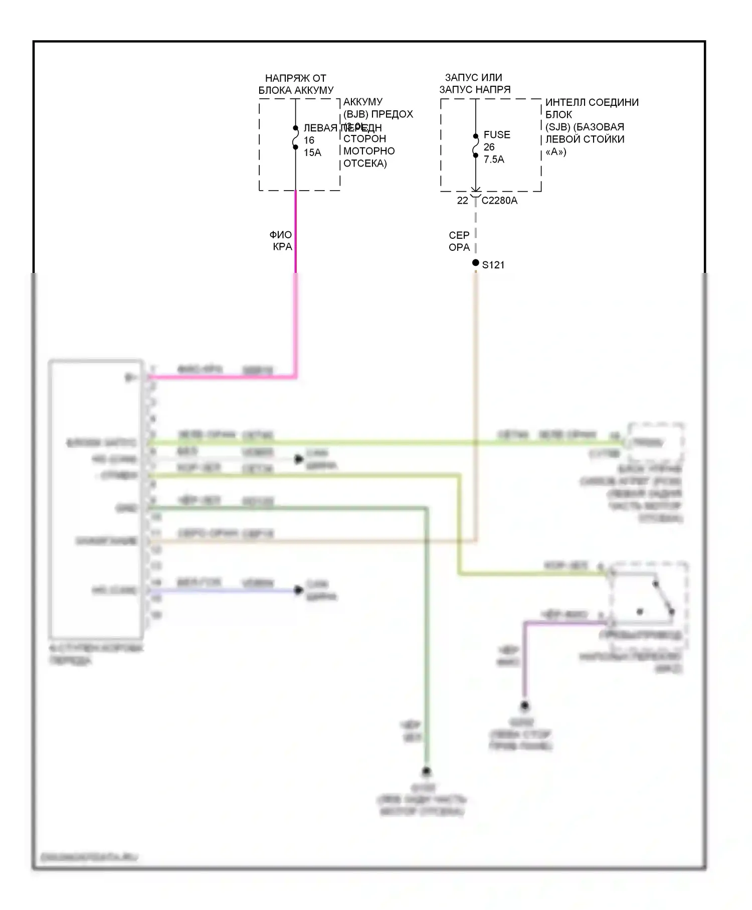 Milan Mercury I (2005-2010): 3,0л, электросхема автоматической коробки передач, 6-ступенчатая автоматическая коробка передач 