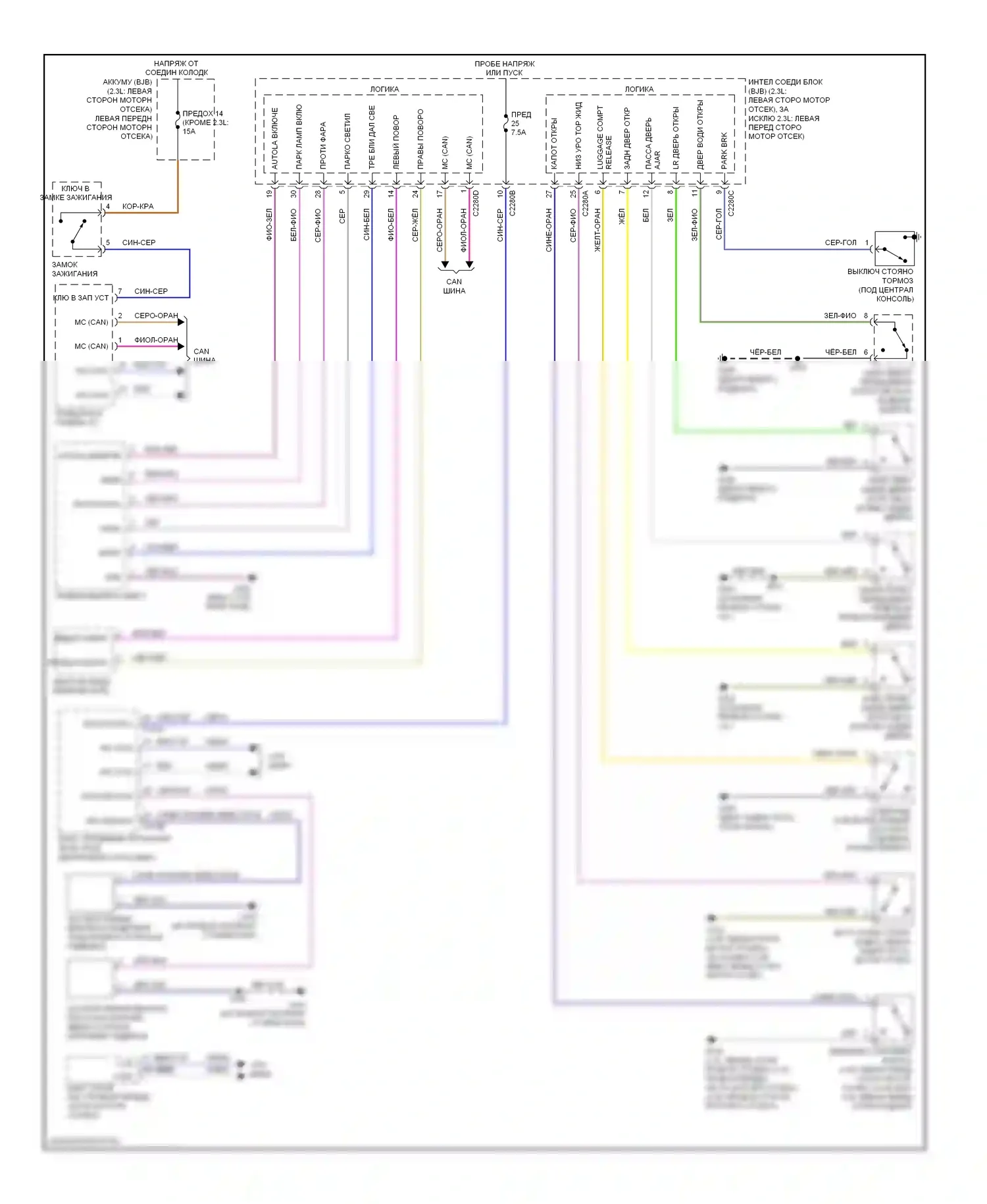 Milan Mercury I (2005-2010): Электросхема помощников водителя 