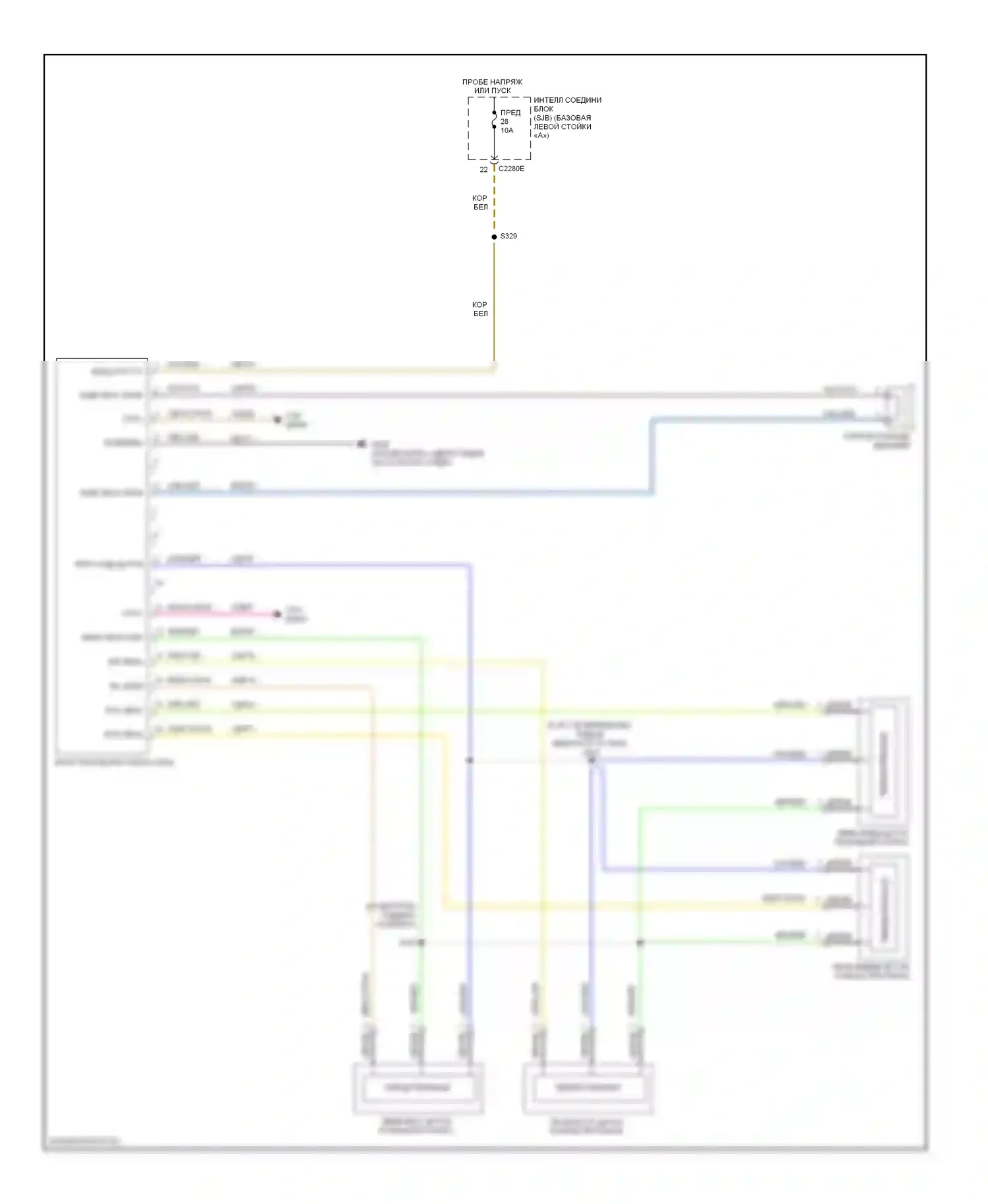Milan Mercury I (2005-2010): Электросхема парктроника 