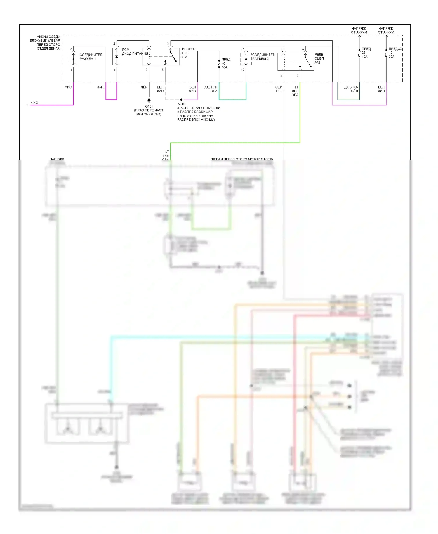 Montego Mercury III (2004-2007): Электросхема ручного кондиционера (2 из 2) 