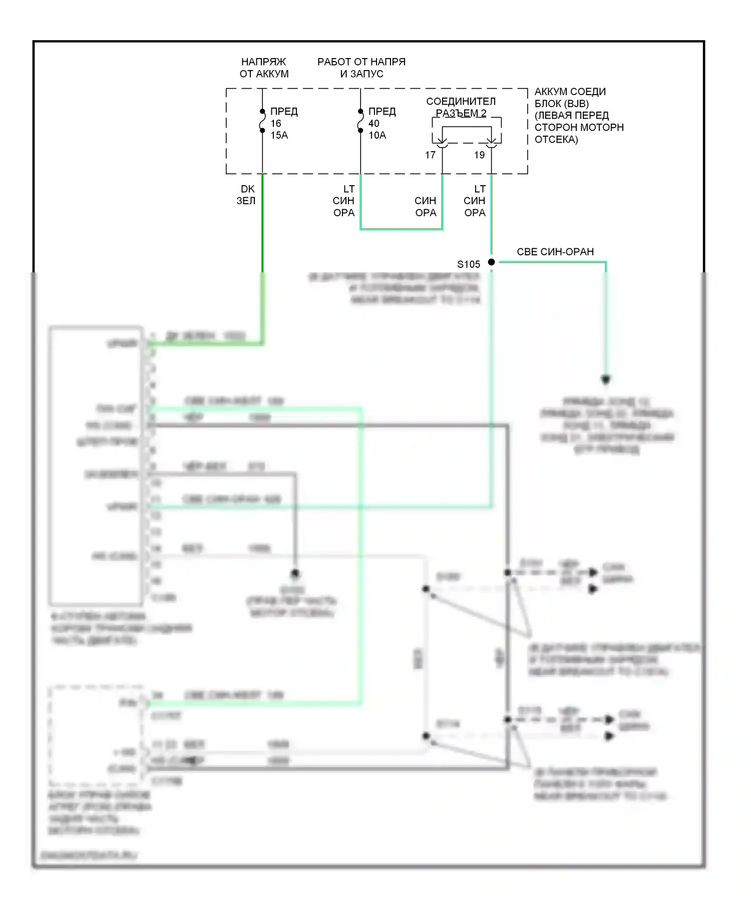 Montego Mercury III (2004-2007): Электросхема автоматической коробки передач, 6-ступенчатая автоматическая коробка передач 