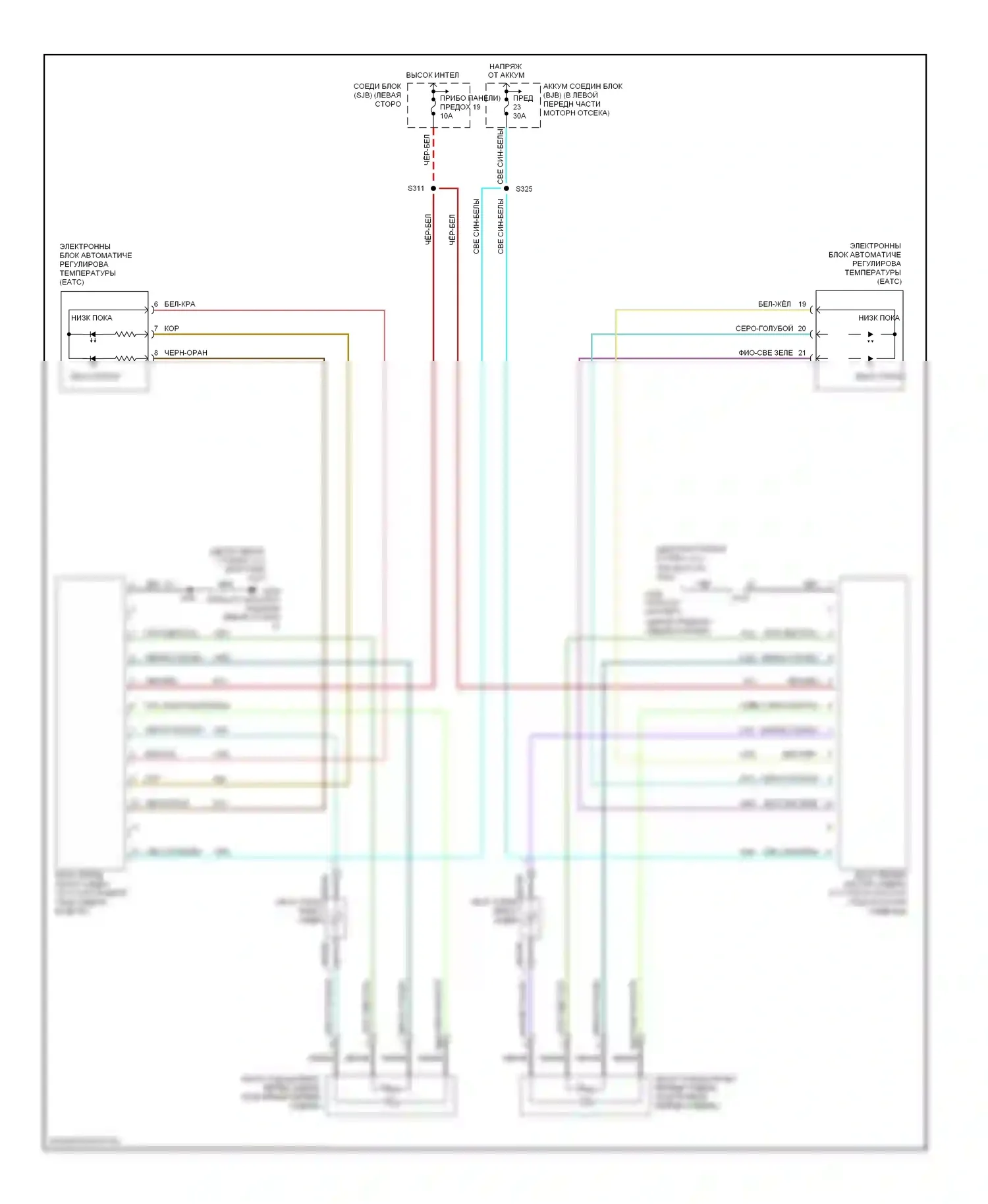 Montego Mercury III (2004-2007): Электросхема сидений климат-контроля 
