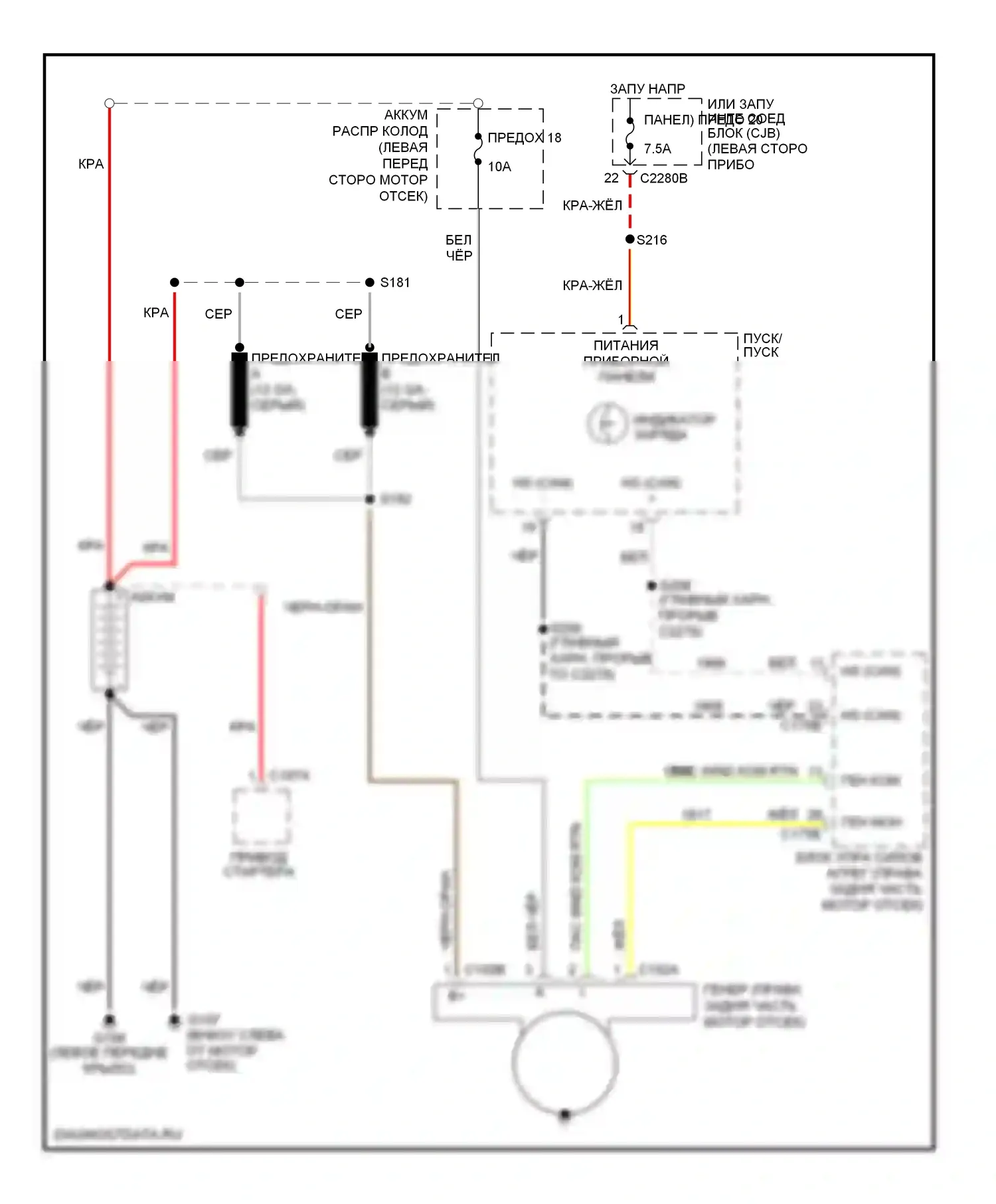 Montego Mercury III (2004-2007): Электросхема генератора 