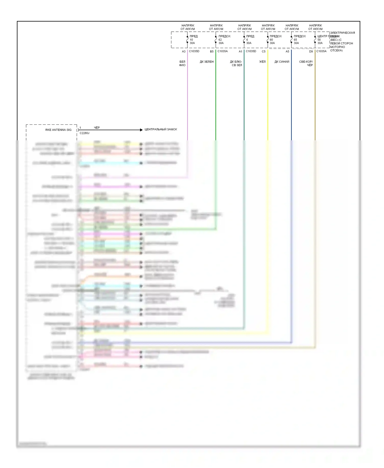 Monterey Mercury VIII (2003-2007): Электросхема блоков управления кузовом (4 из 4) 