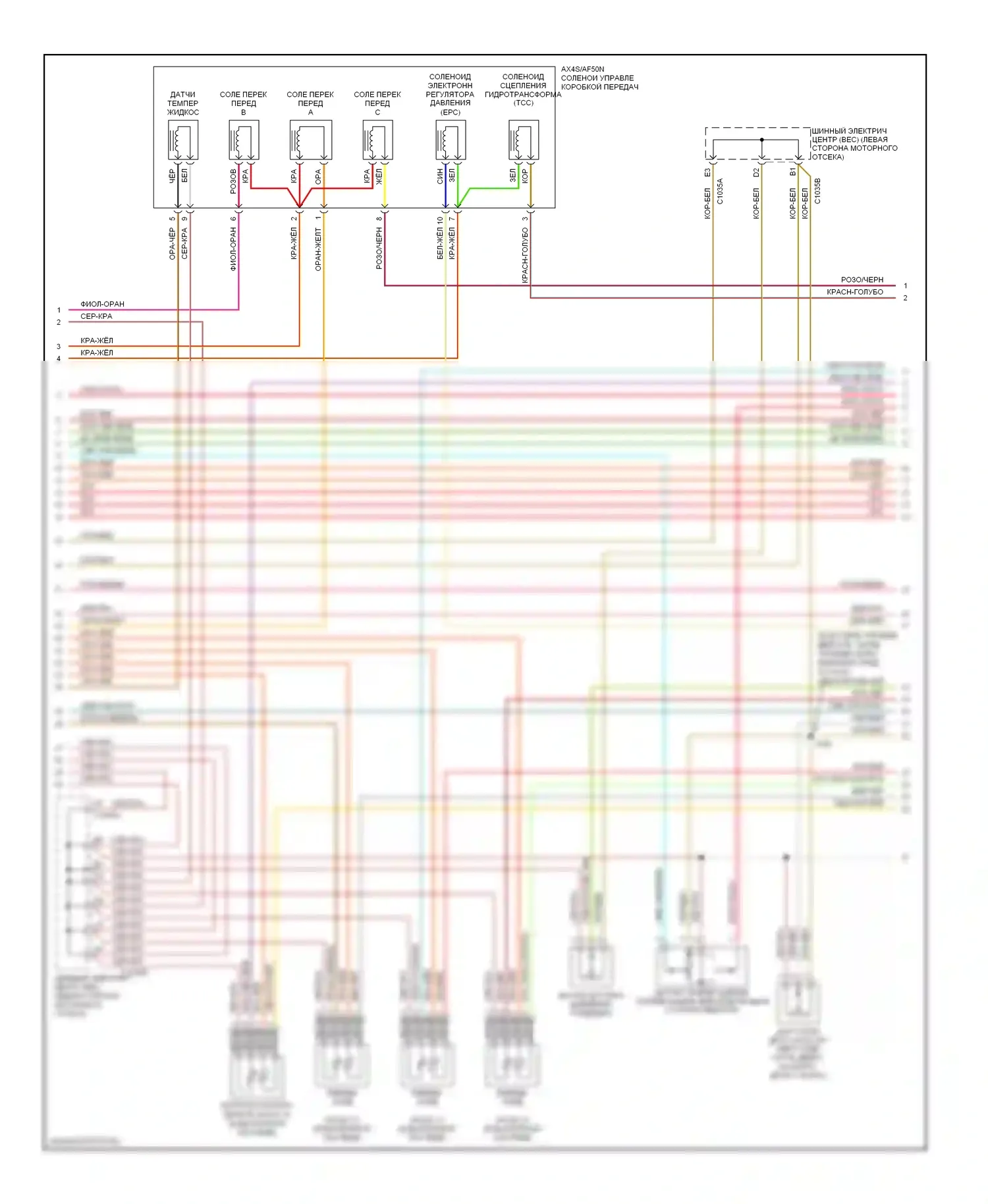 Monterey Mercury VIII (2003-2007): Электросхема двигателя 4.2l (3 из 4) 
