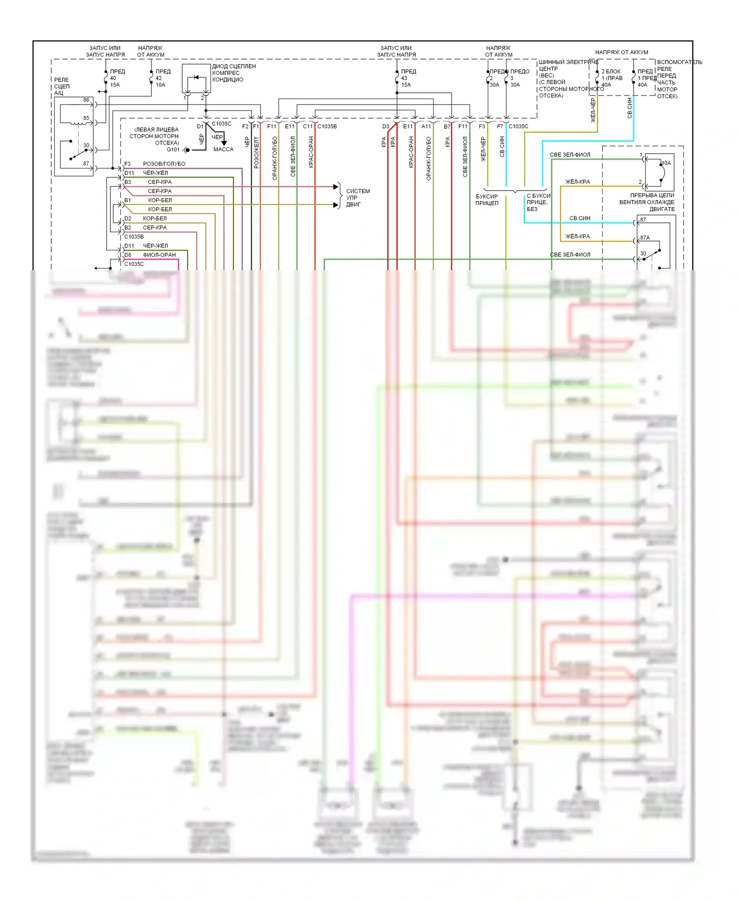 Monterey Mercury VIII (2003-2007): Электросхема климат контроля (2 из 2) 