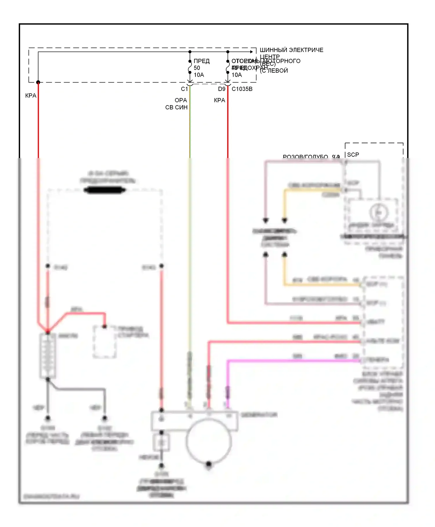 Monterey Mercury VIII (2003-2007): Электросхема генератора 