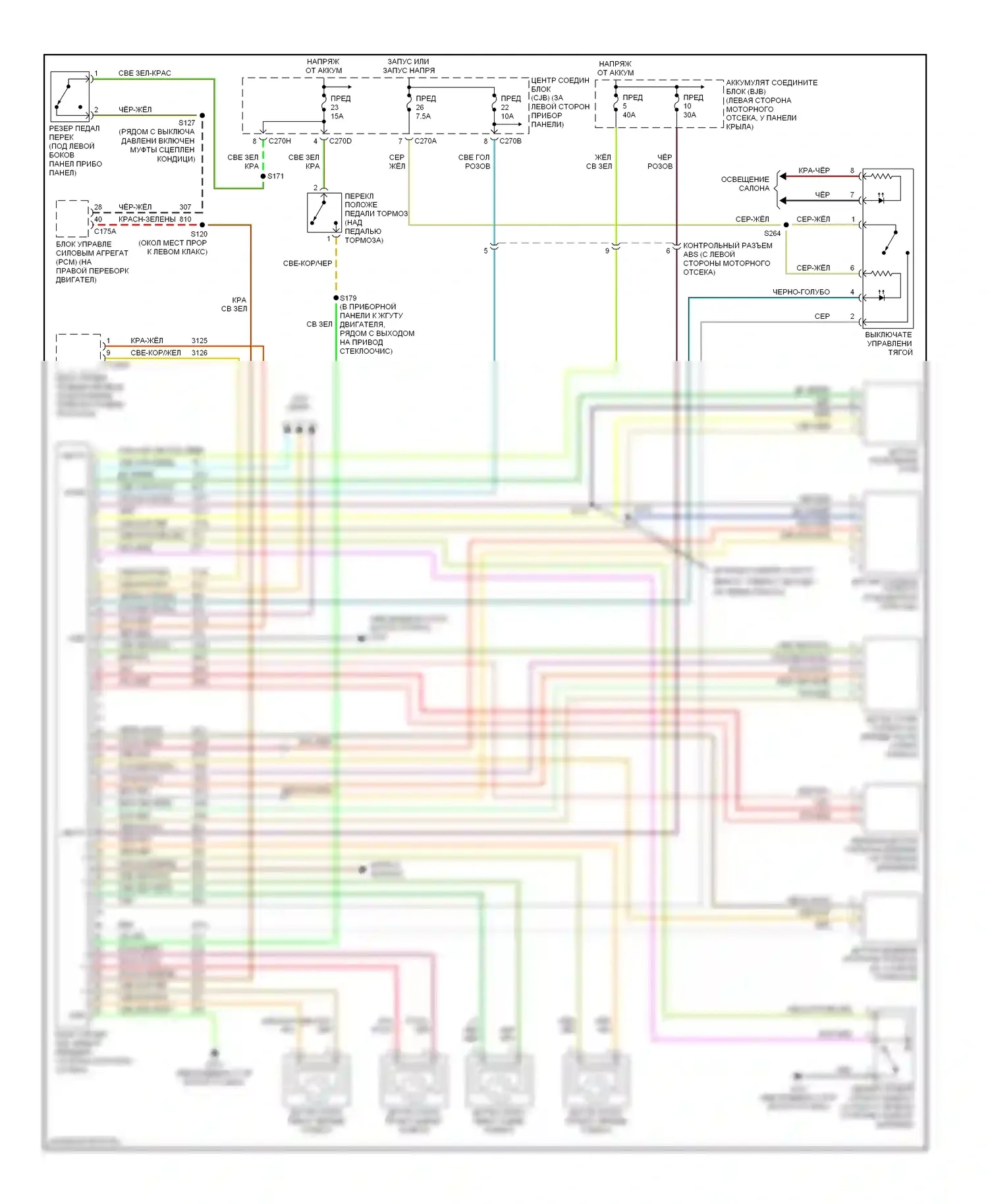 Mountaineer Mercury II (2001-2005): Антиблокировочная система abs электросхема, с ivd 
