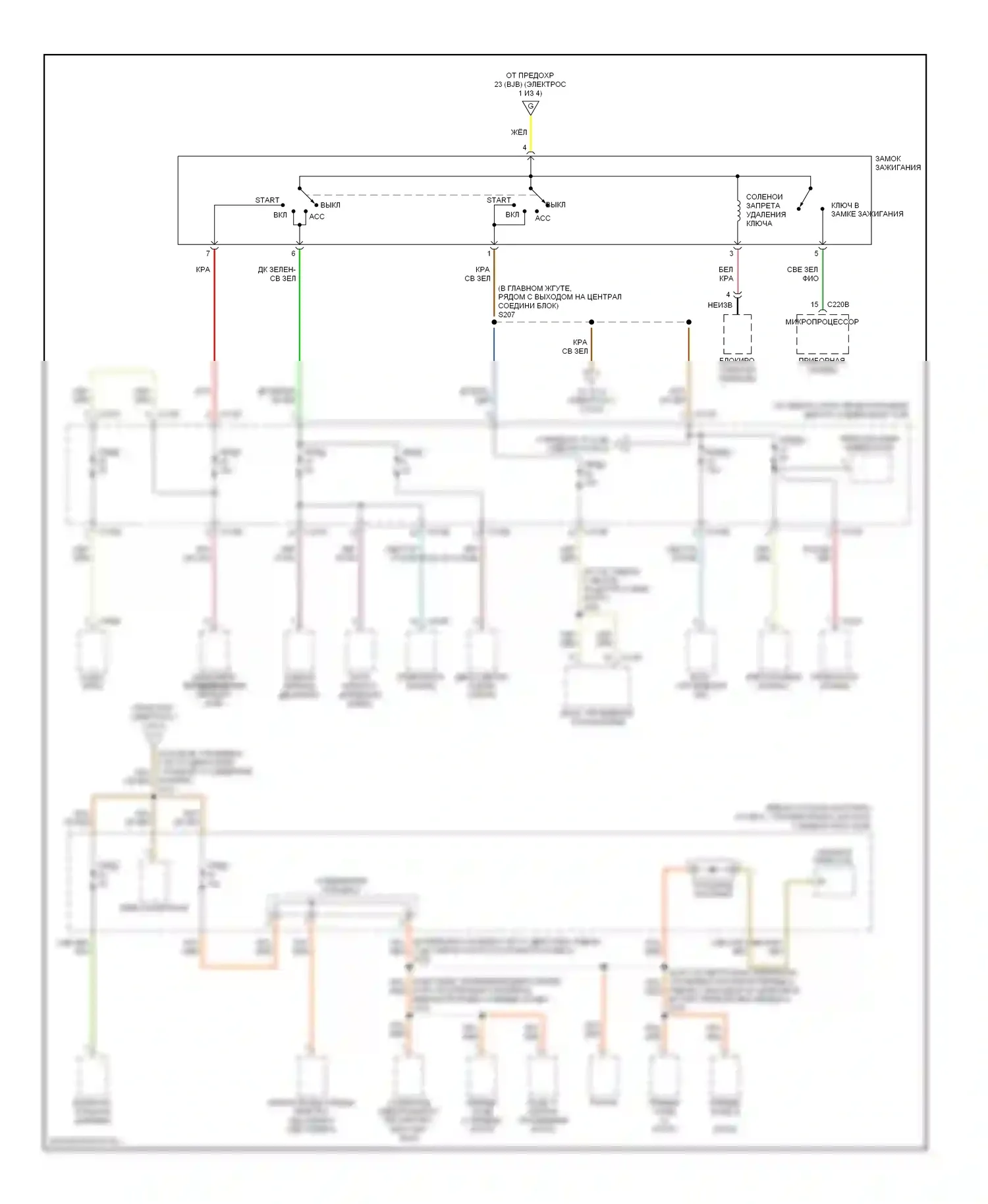 Mountaineer Mercury II (2001-2005): Электросхема блока предохранителей реле (2 из 4) 
