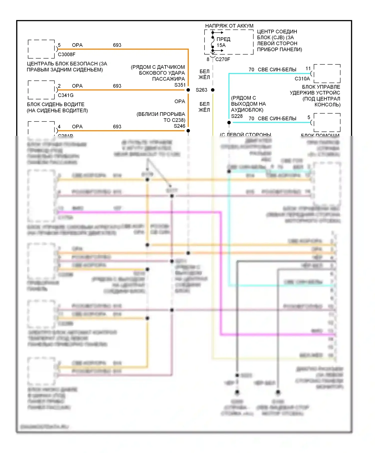 Mountaineer Mercury II (2001-2005): Can шина электросхема 