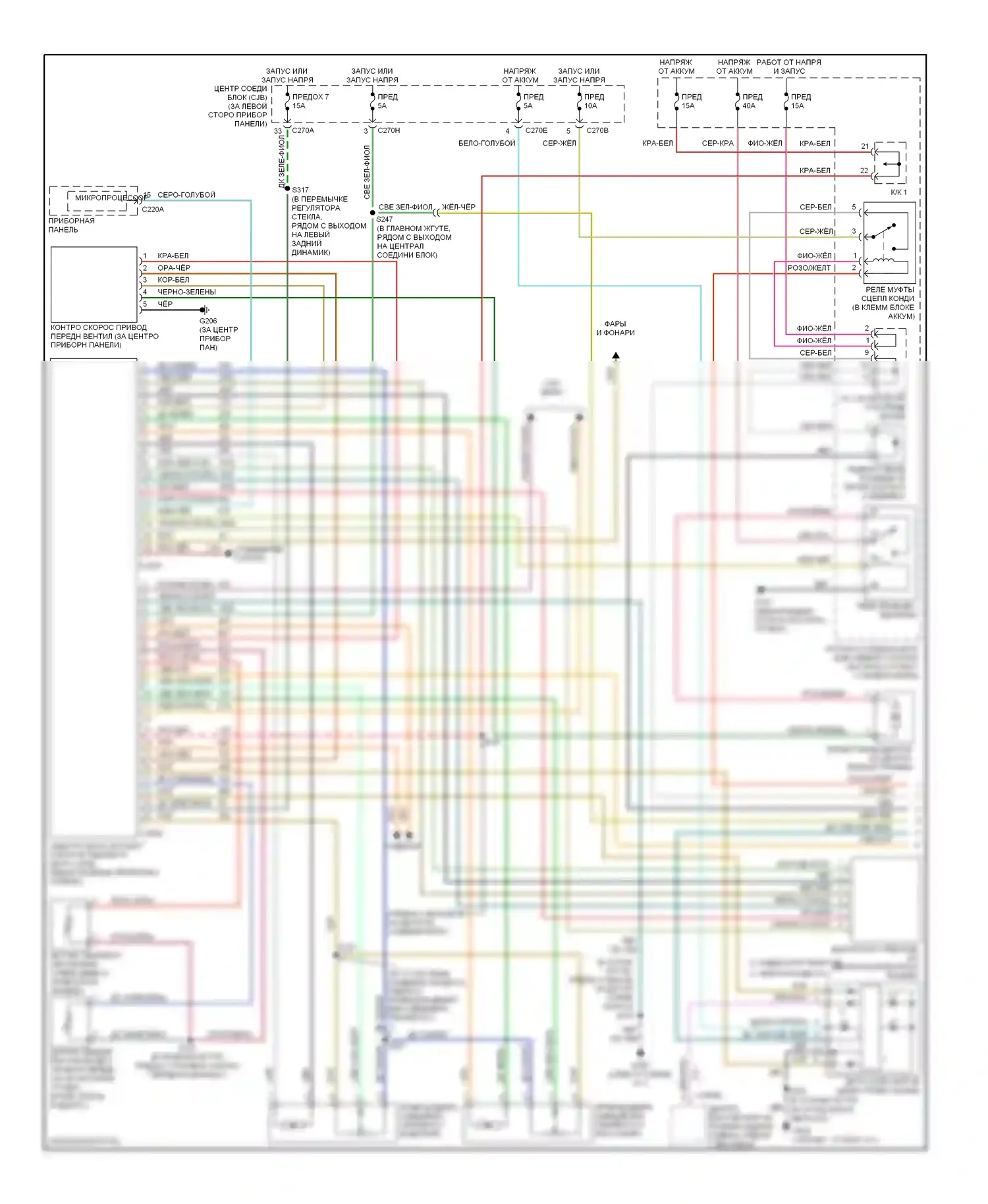 Mountaineer Mercury II (2001-2005): Электросхема климат контроля (1 из 2) 
