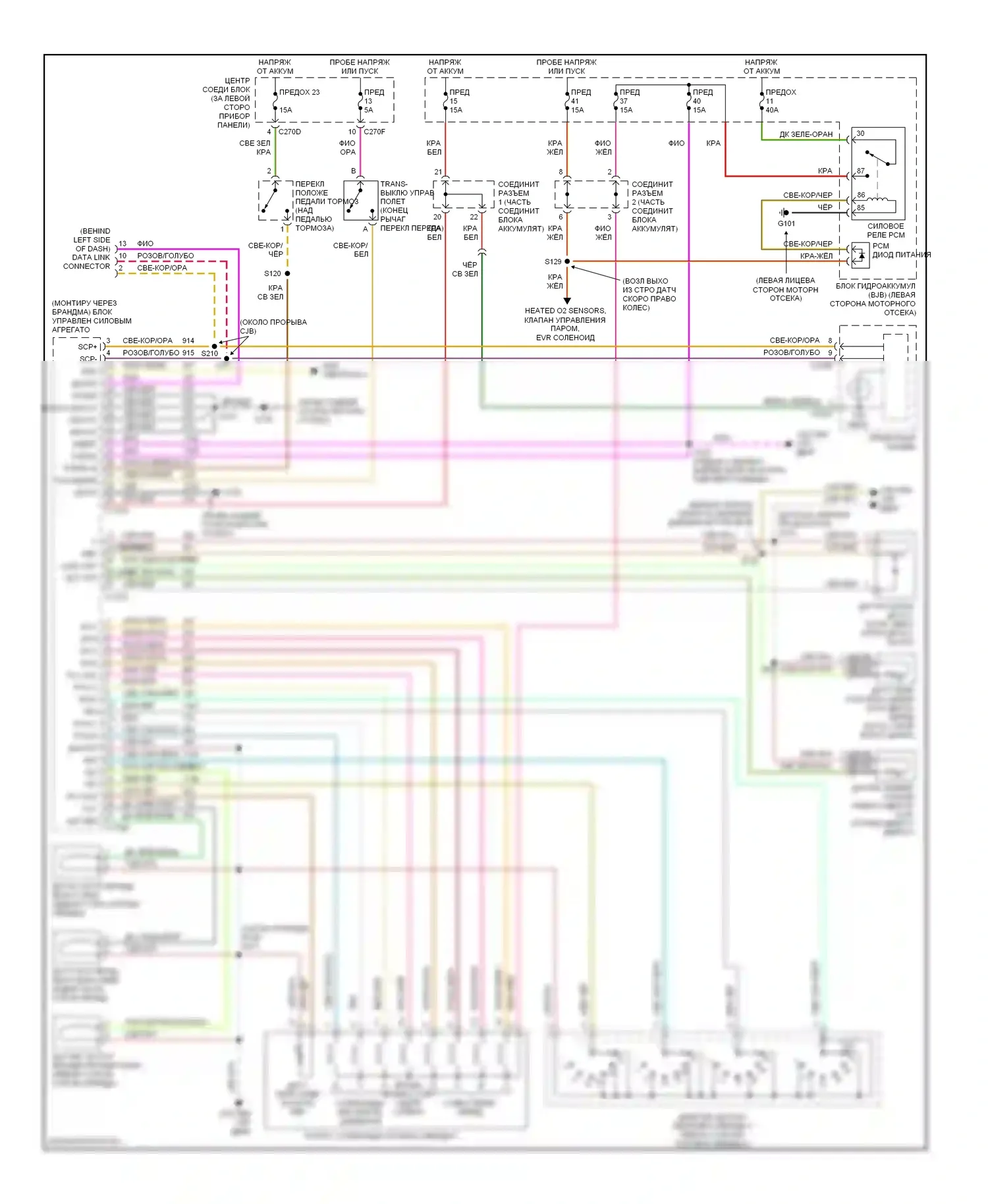 Mountaineer Mercury II (2001-2005): Электросхема автоматической коробки передач 