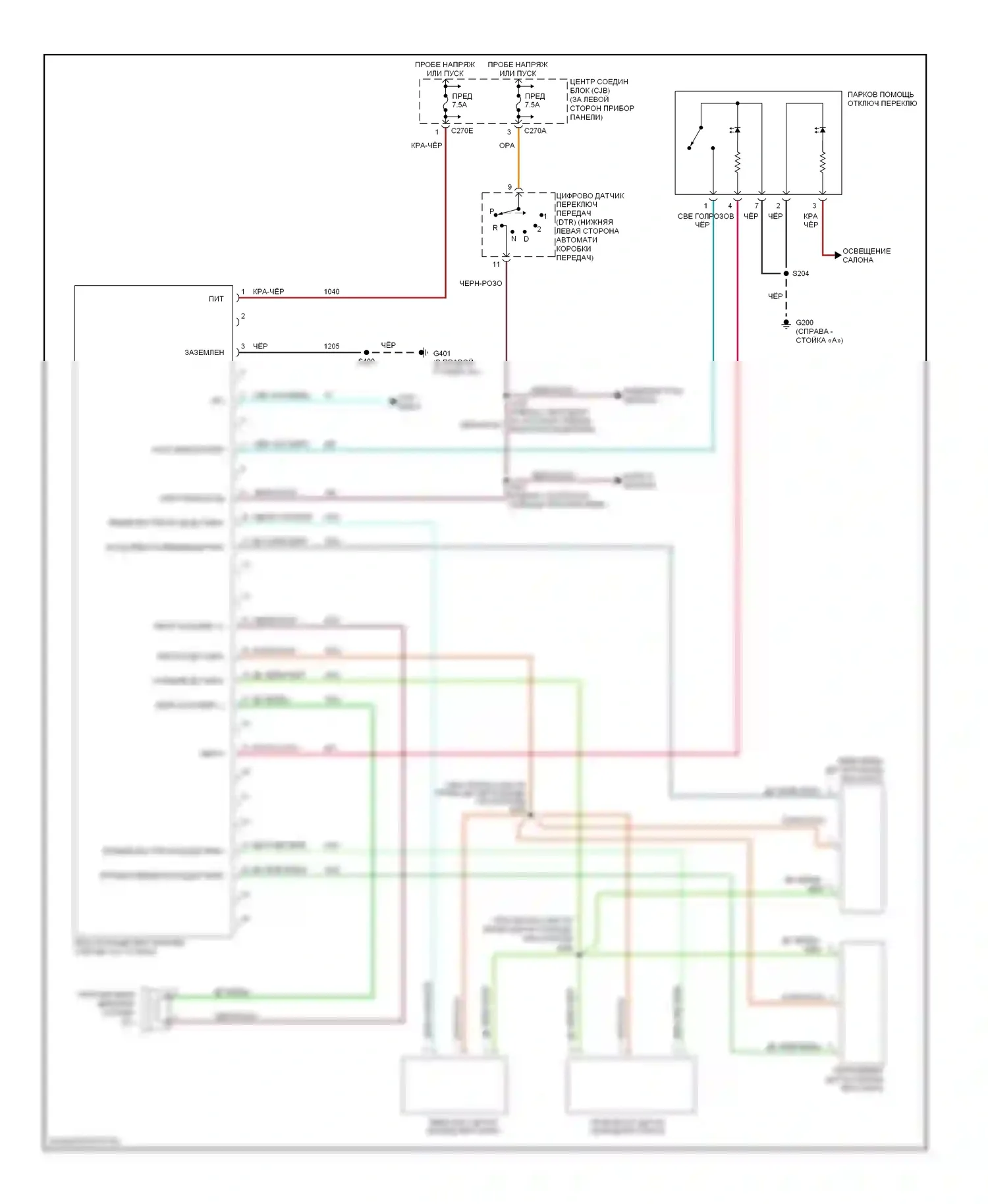 Mountaineer Mercury II (2001-2005): Электросхема навигации 