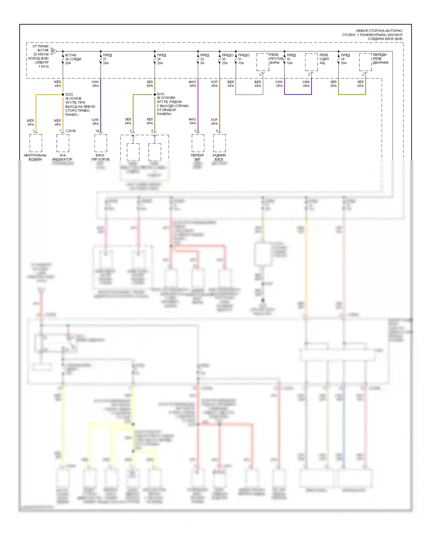 Mountaineer Mercury III (2005-2010): Электросхема блока предохранителей реле (2 из 6) 