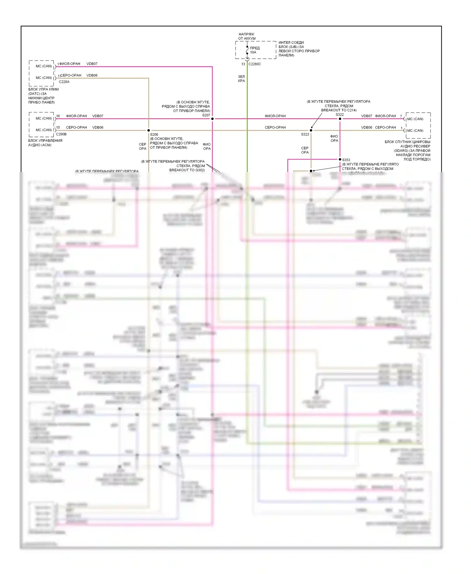 Mountaineer Mercury III (2005-2010): 4.0l, can шина электросхема соединений 