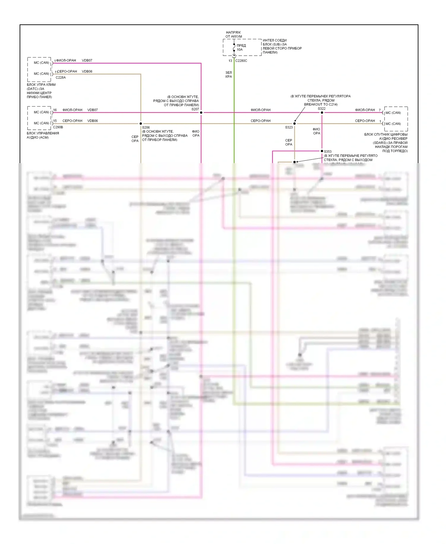 Mountaineer Mercury III (2005-2010): 4.6l, can шина электросхема соединений 
