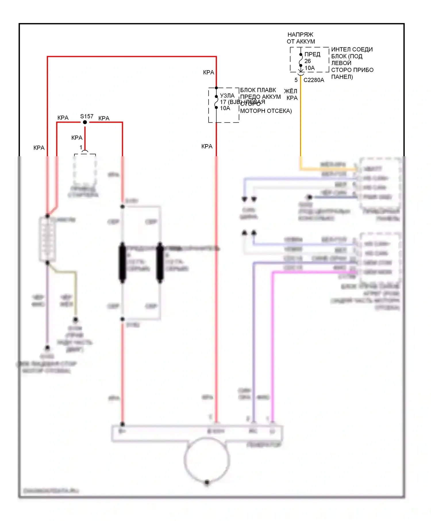 Sable Mercury V (2007-2009): Электросхема генератора 