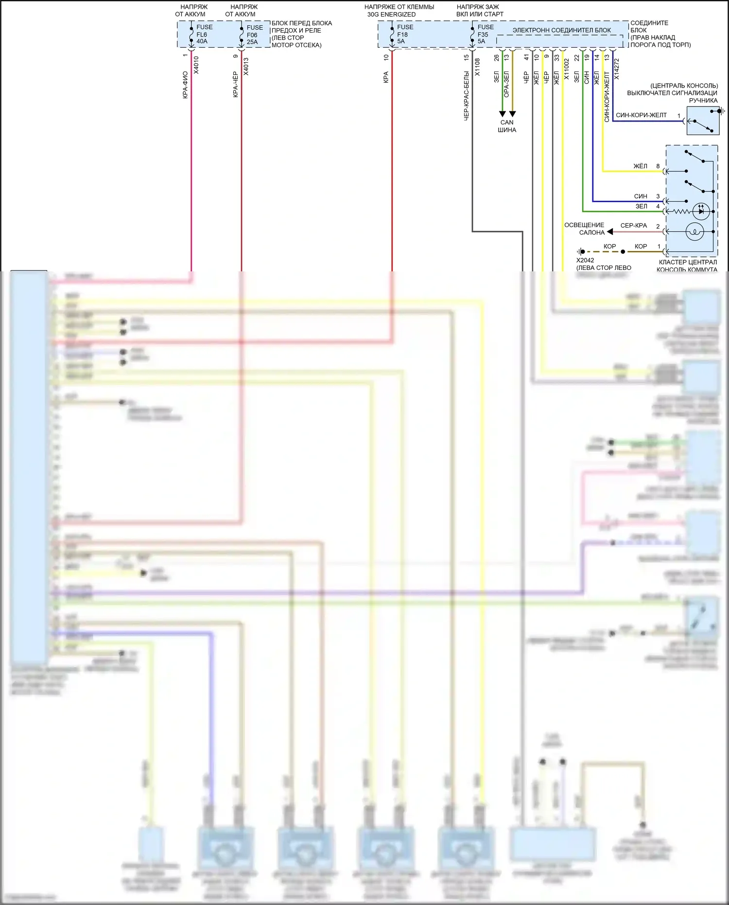 Cooper Clubman MINI I рестайлинг (2010-2014): Антиблокировочная система abs электросхема 