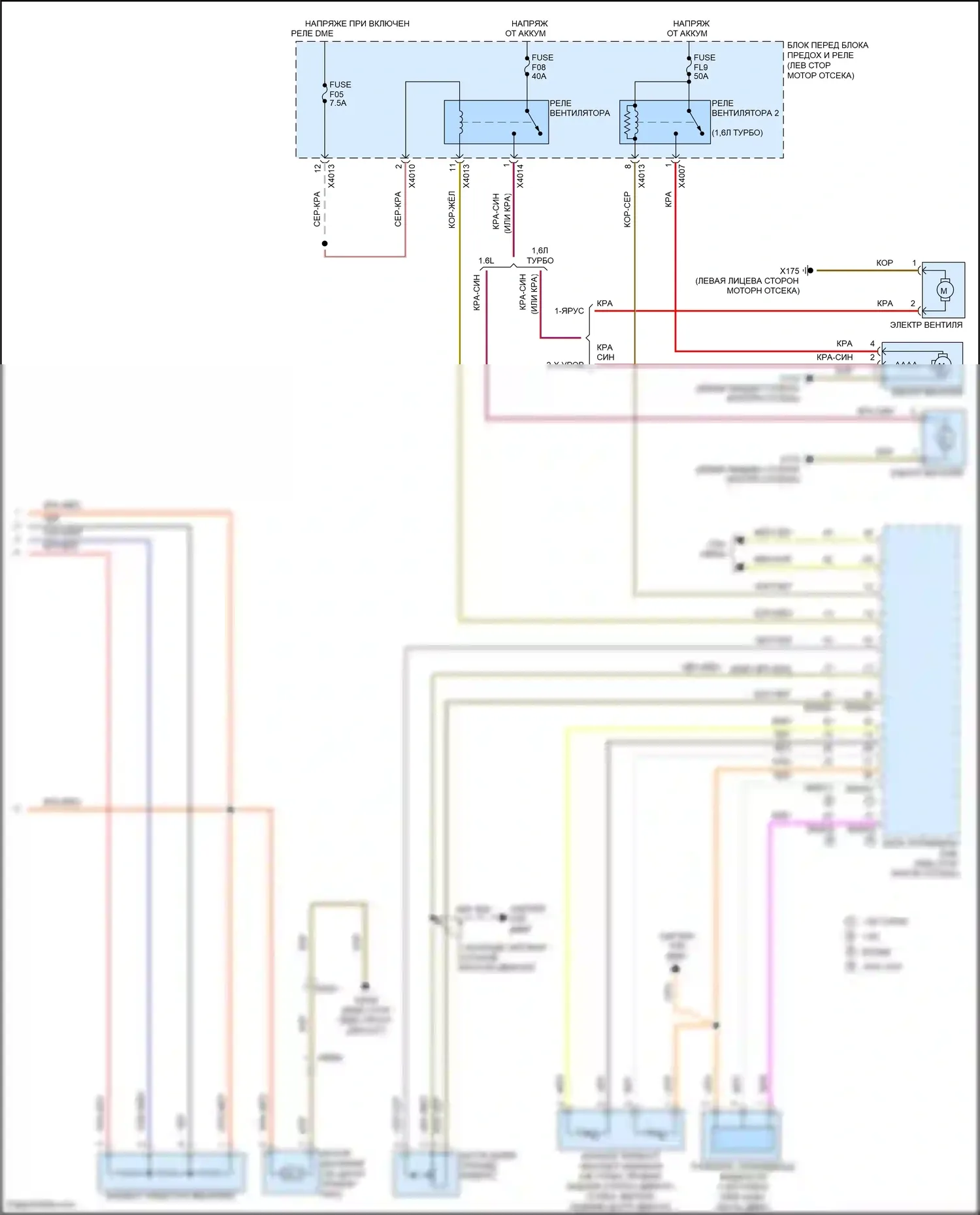 Cooper Clubman MINI I рестайлинг (2010-2014): Электросхема ручного кондиционера (2 из 2) 