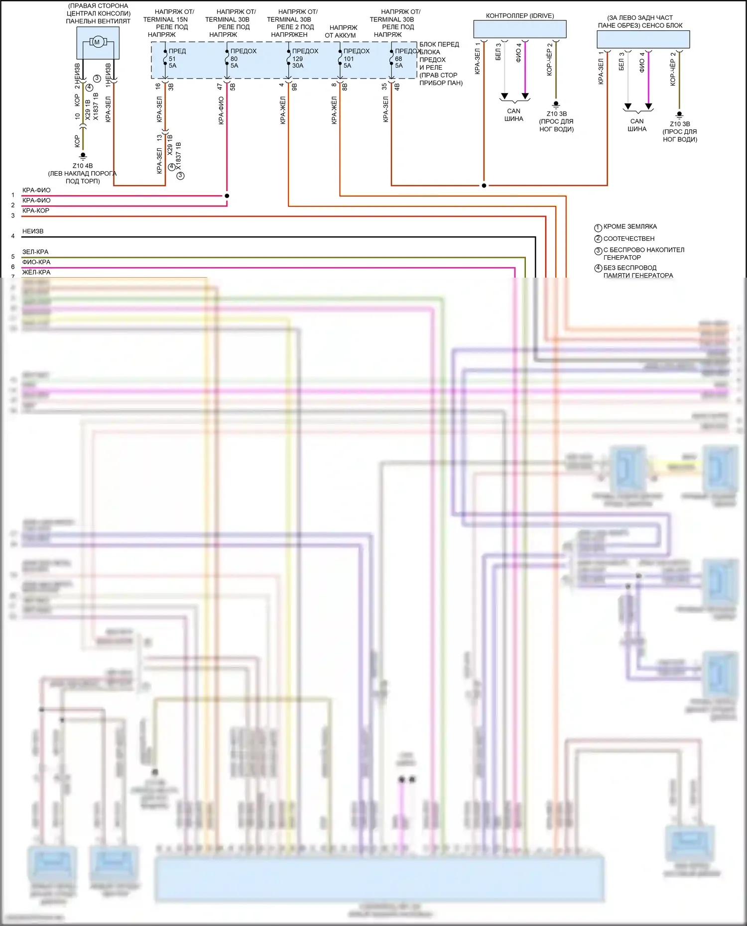 Cooper Clubman MINI II рестайлинг (2019-2024): Электросхема магнитолы, с hifi магнитолы, без активного звукового оформления (3 из 4) 