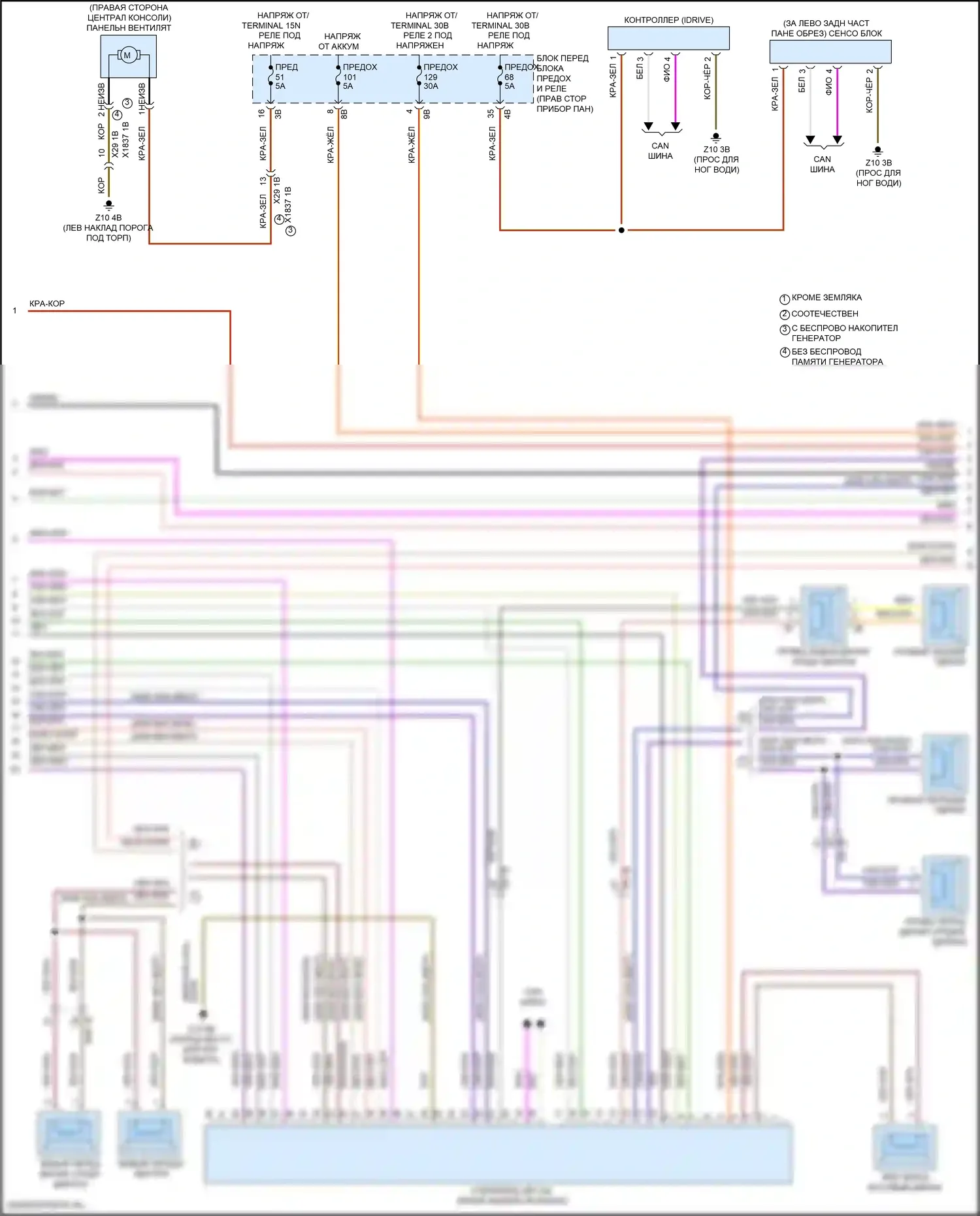 Cooper Clubman MINI II рестайлинг (2019-2024): Электросхема магнитолы, с hifi магнитолы и активное звуковое оформление (4 из 5) 