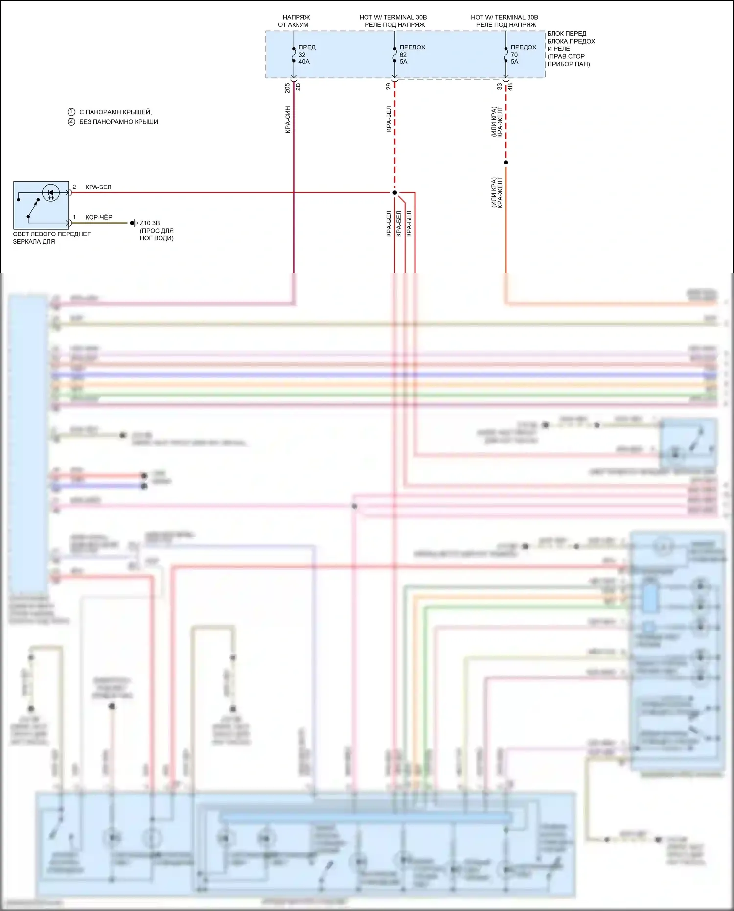 Cooper Clubman MINI II (2015-2019): Электросхема освещения салона (1 из 4) 