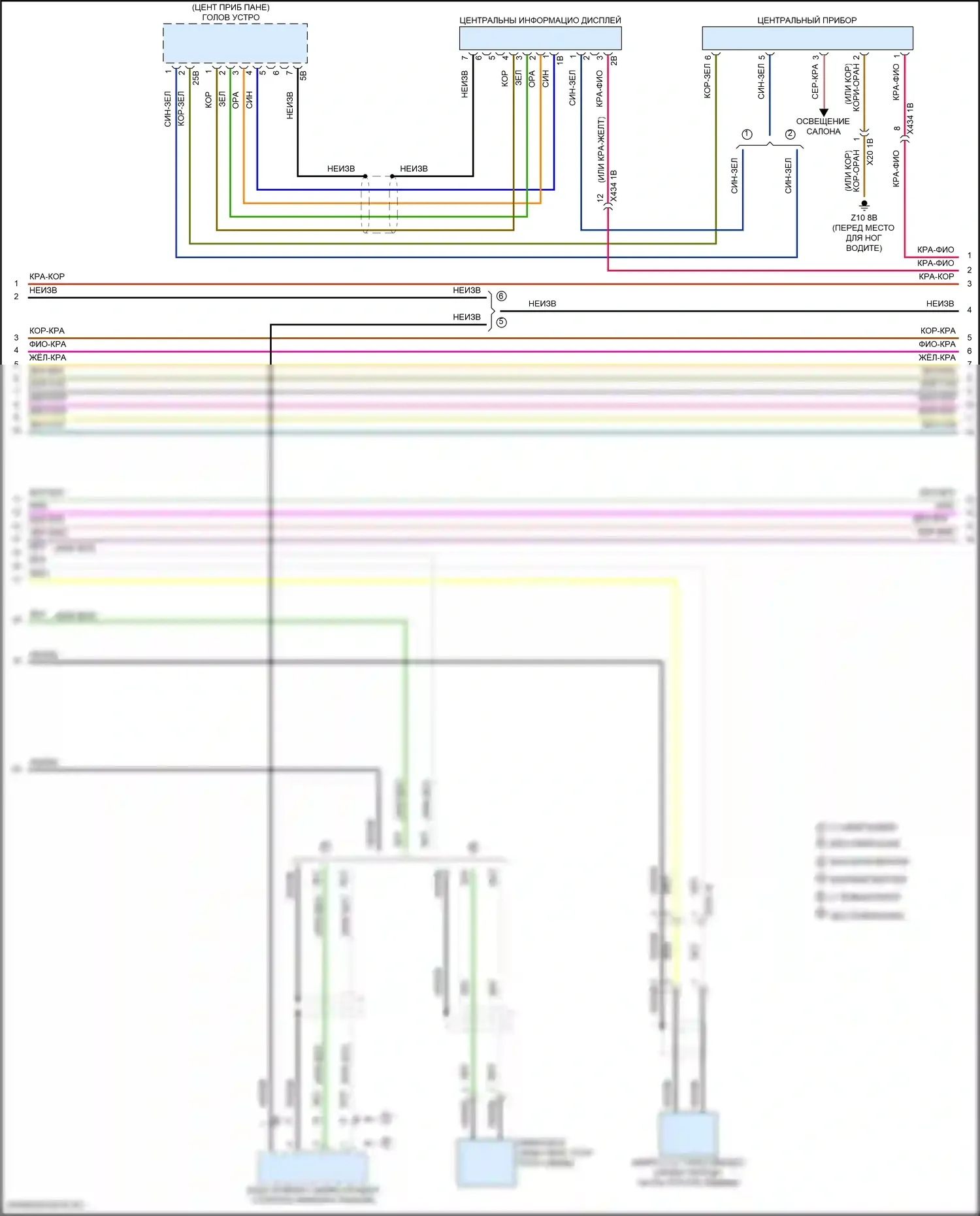 Cooper Clubman MINI II (2015-2019): Электросхема навигации, с базовой магнитолой и активным звуковым оформлением (2 из 4) 