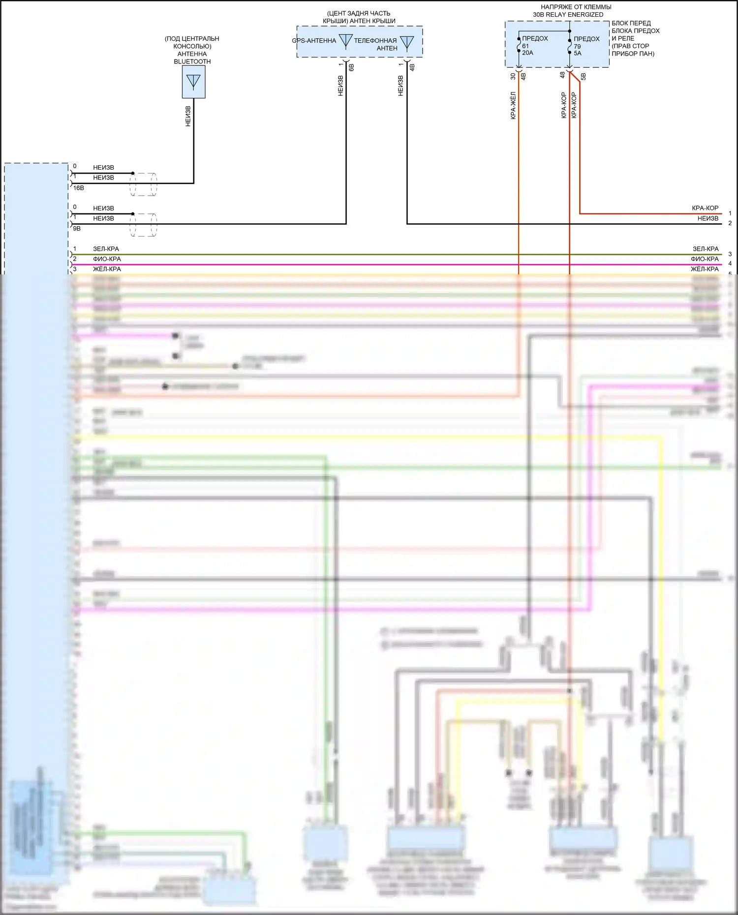 Cooper Countryman MINI II рестайлинг (2020-2023): Электросхема навигации, с магнитолой hifi, без активного звукового оформления (1 из 4) 