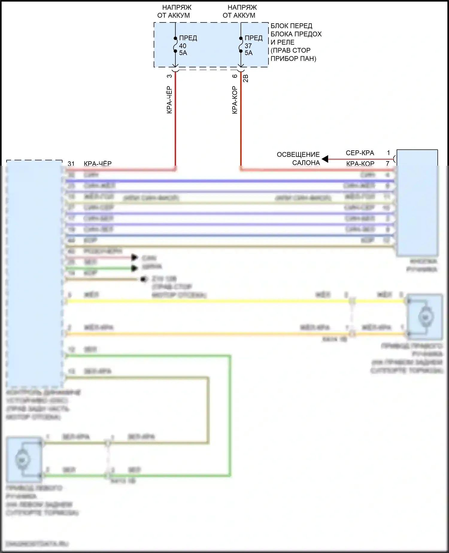 Cooper Countryman MINI II (2016-2020): Электросхема блокировки селектора 