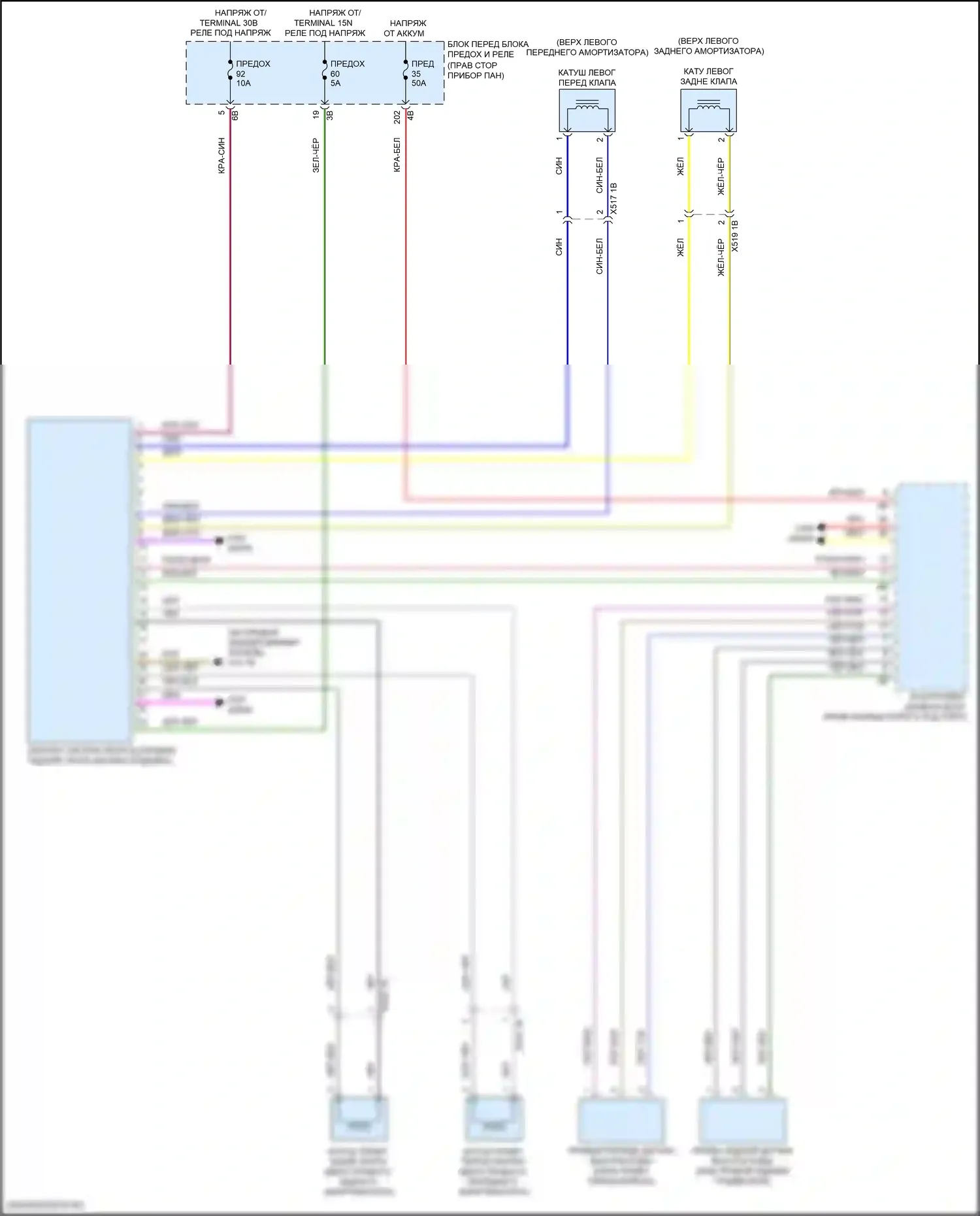 Cooper Countryman MINI II (2016-2020): Электросхема электронной подвески 