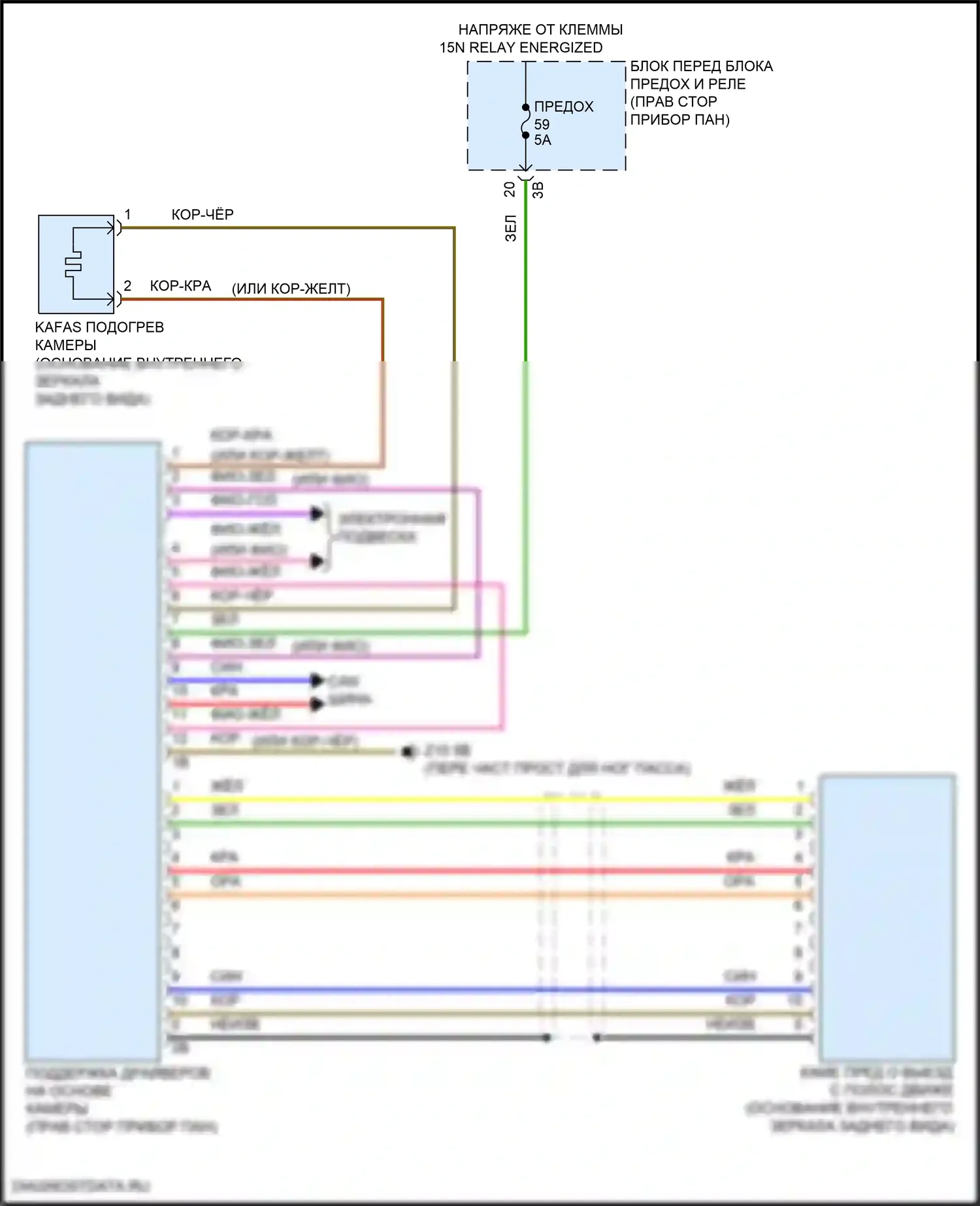 Cooper Countryman MINI II (2016-2020): Электросхема сигнализации о выезде с полосы движения 